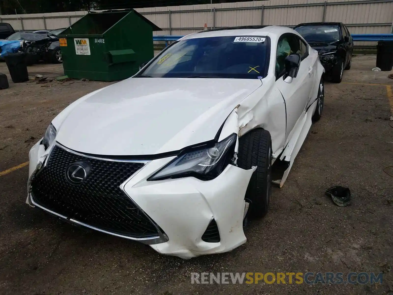 2 Photograph of a damaged car JTHAA5BC6L5010639 LEXUS RC300 2020