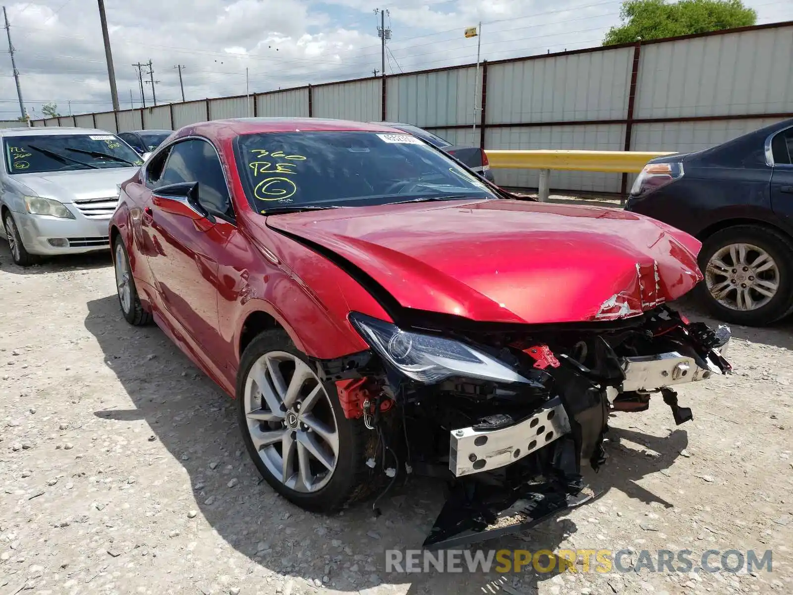 1 Photograph of a damaged car JTHAA5BCXL5010935 LEXUS RC300 2020