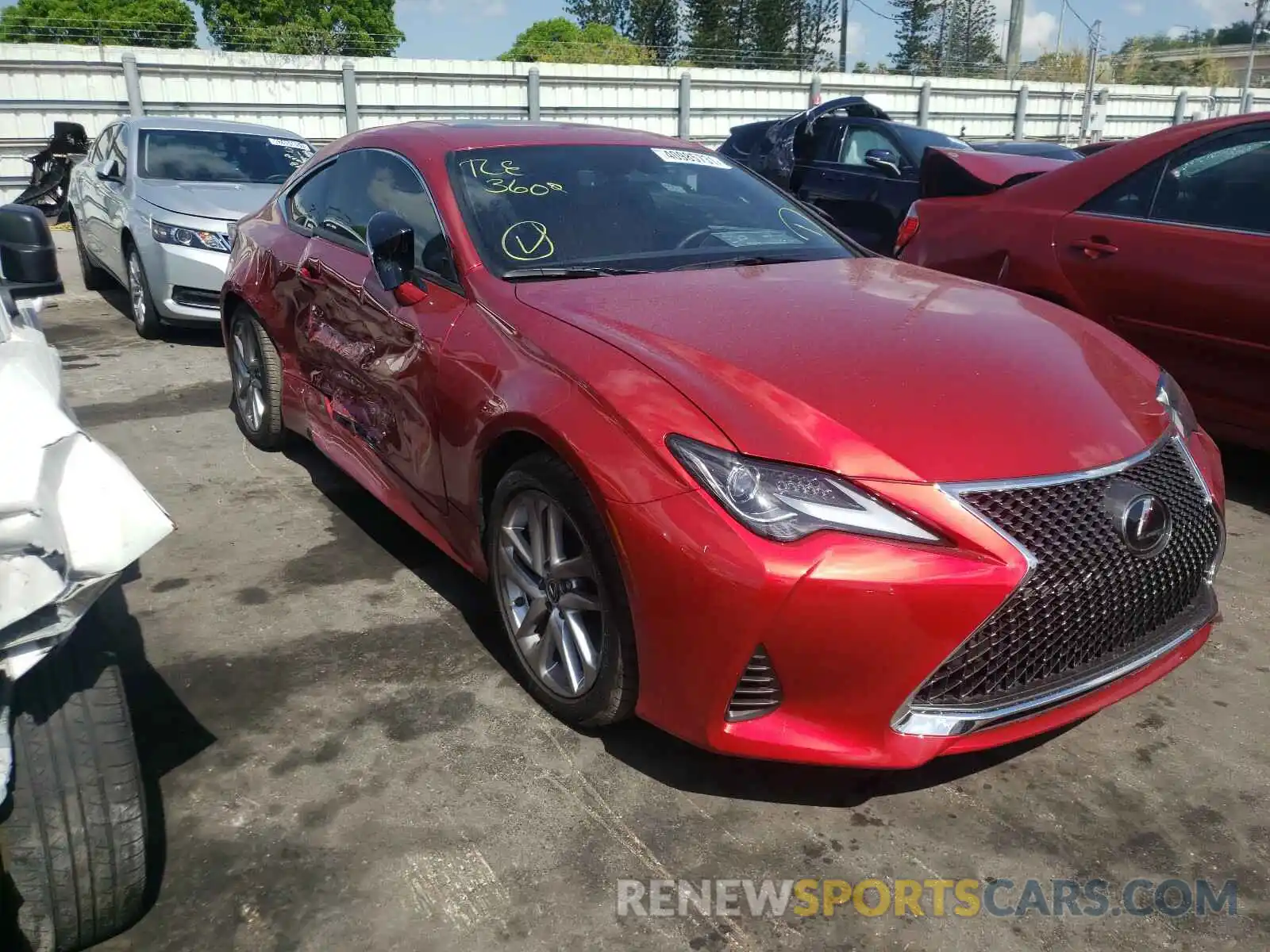 1 Photograph of a damaged car JTHAA5BCXM5011214 LEXUS RC300 2021