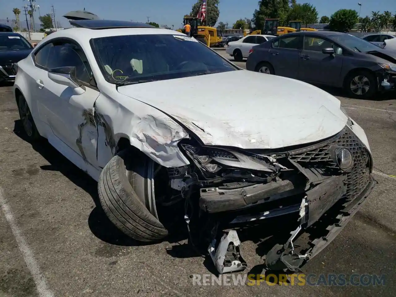 1 Photograph of a damaged car JTHGZ5BC9L5021976 LEXUS RC350 2020