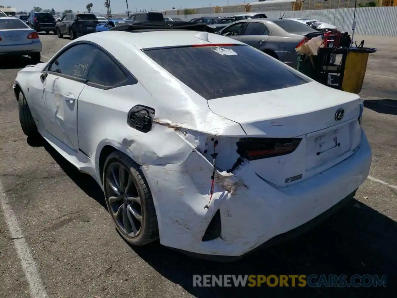 3 Photograph of a damaged car JTHGZ5BC9L5021976 LEXUS RC350 2020