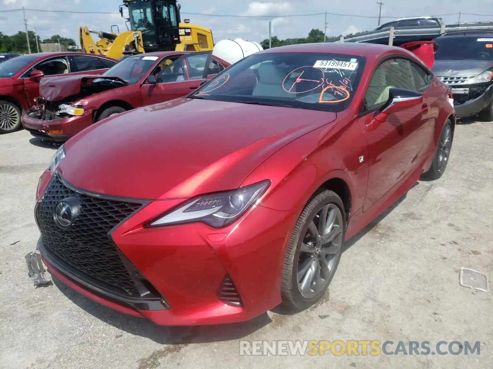 2 Photograph of a damaged car JTHGZ5DC6L5010351 LEXUS RC350 2020