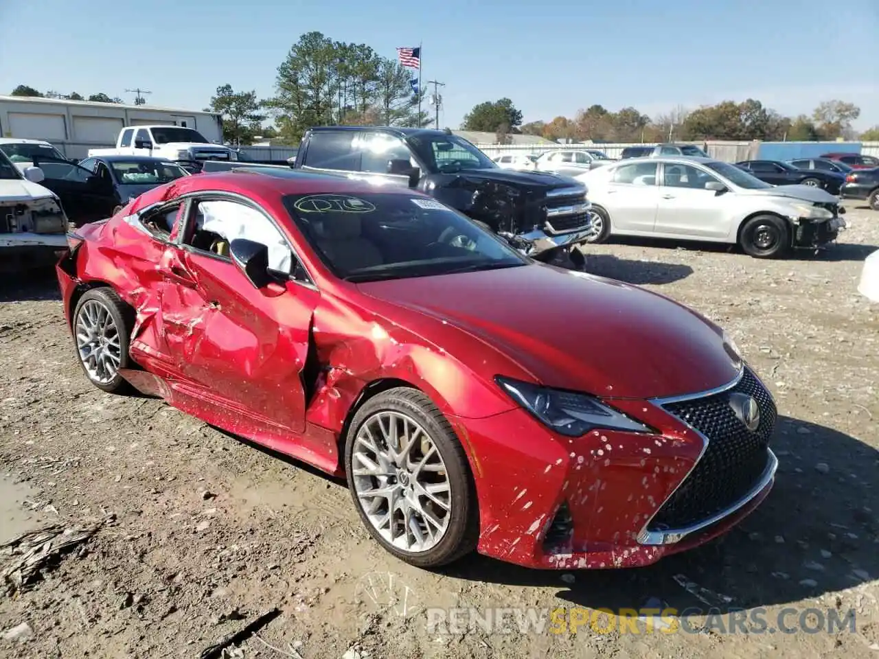 1 Photograph of a damaged car JTHDZ5BC0M5023636 LEXUS RC350 2021