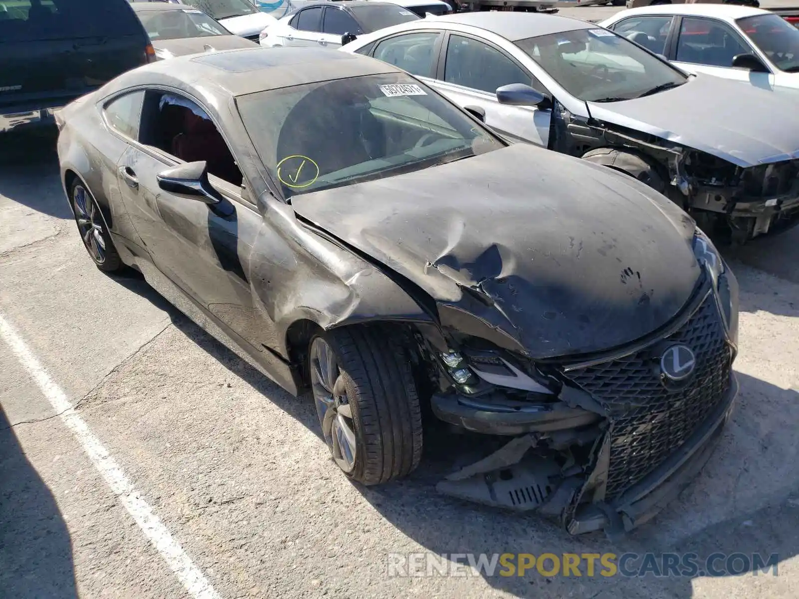 1 Photograph of a damaged car JTHGZ5BC7M5024876 LEXUS RC350 2021