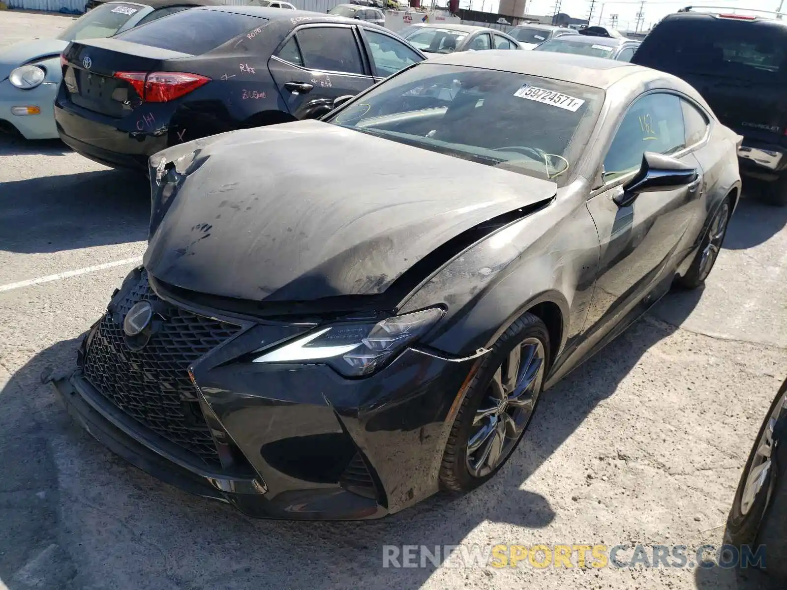 2 Photograph of a damaged car JTHGZ5BC7M5024876 LEXUS RC350 2021