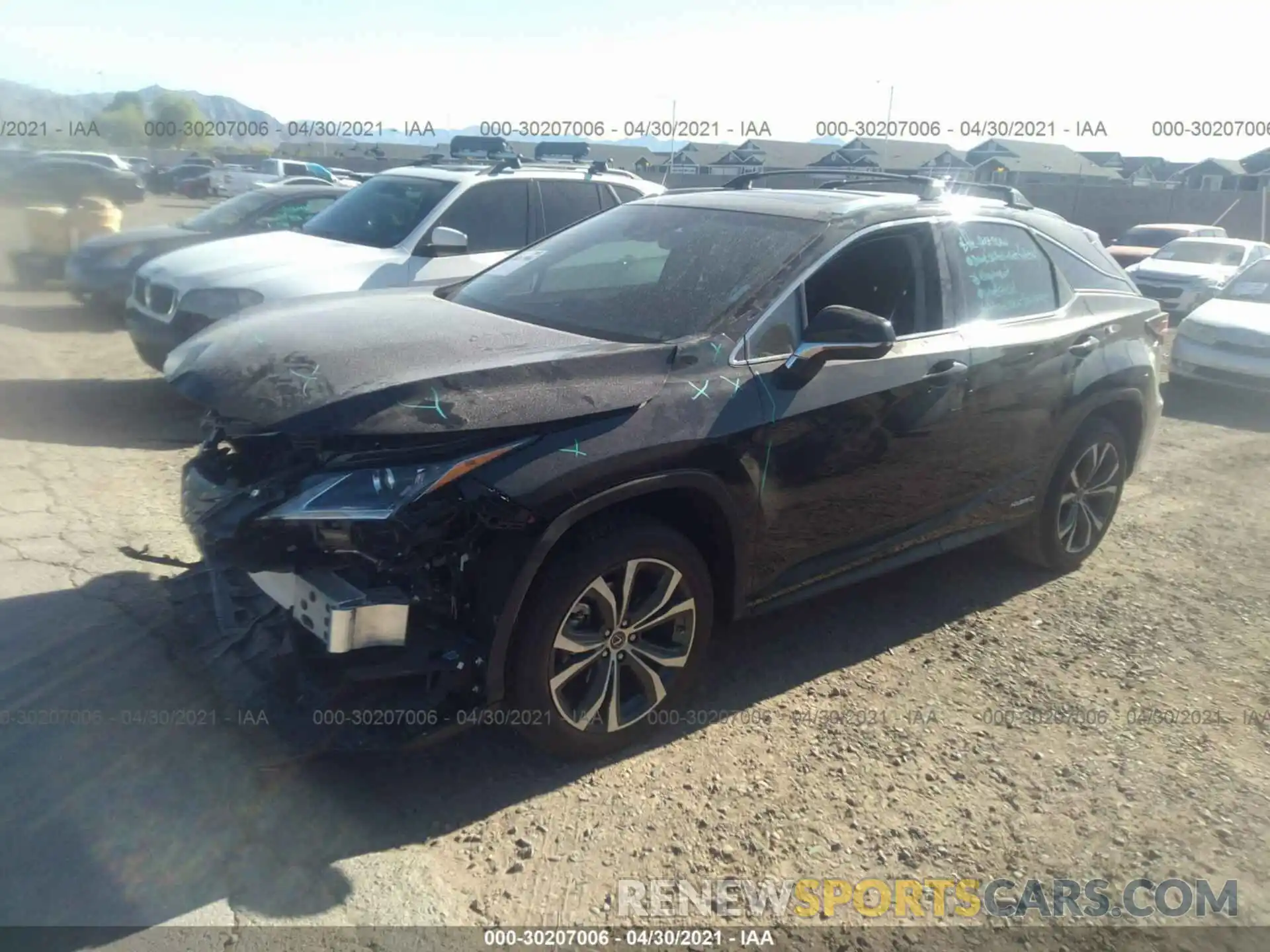 2 Photograph of a damaged car 2T2BGMCA0KC035156 LEXUS RX 2019