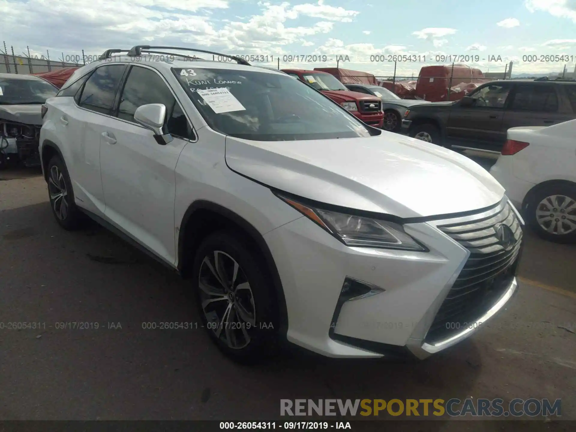 1 Photograph of a damaged car 2T2BGMCA2KC041122 LEXUS RX 2019