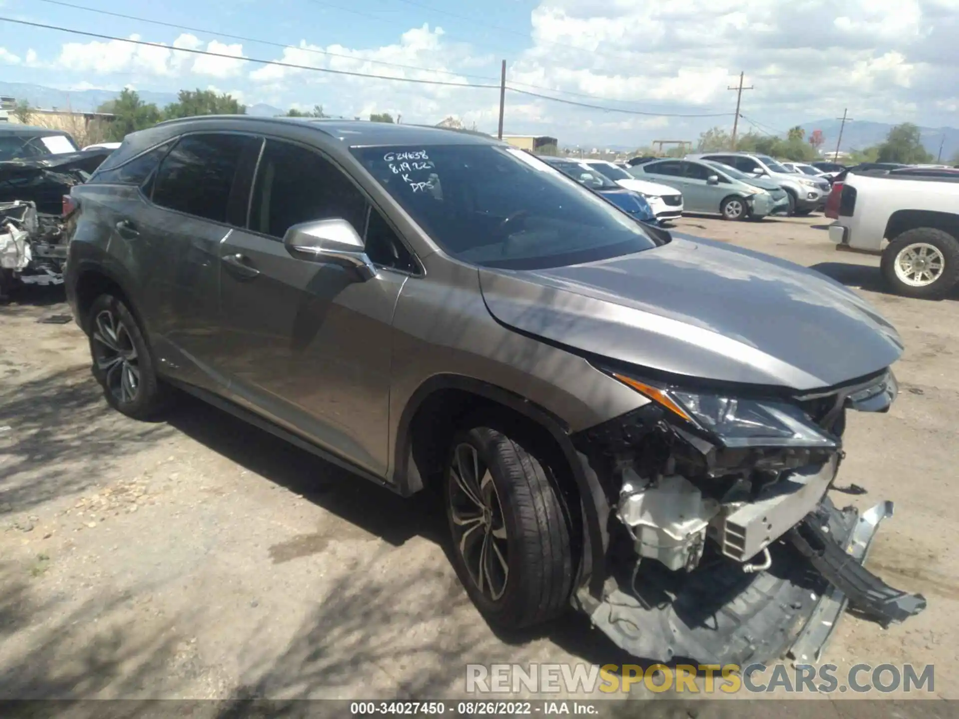 1 Photograph of a damaged car 2T2BGMCA5KC037131 LEXUS RX 2019