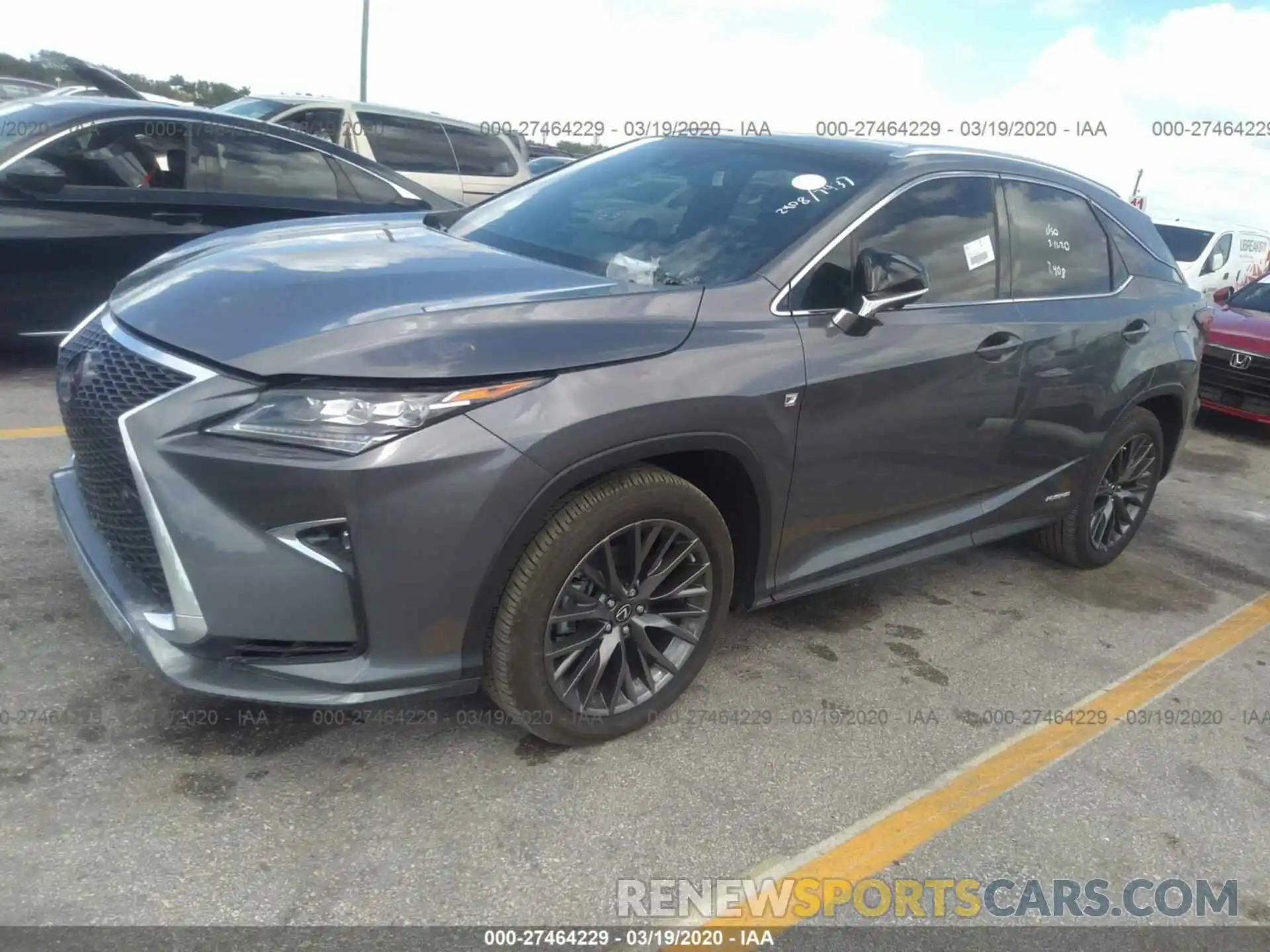 2 Photograph of a damaged car 2T2BGMCA7KC037437 LEXUS RX 2019