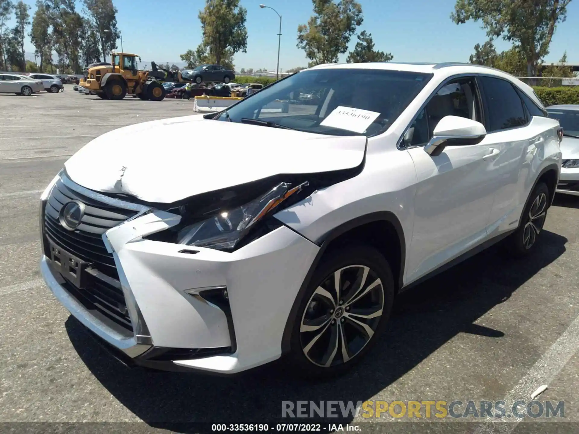 2 Photograph of a damaged car 2T2BGMCA7KC042184 LEXUS RX 2019