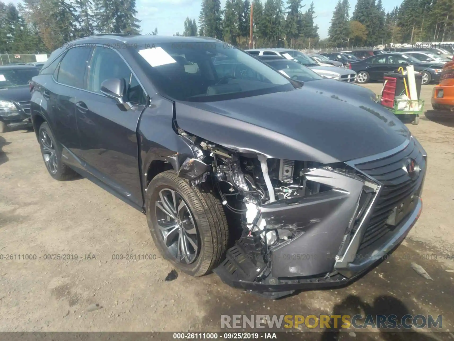 1 Photograph of a damaged car 2T2BGMCAXKC037819 LEXUS RX 2019