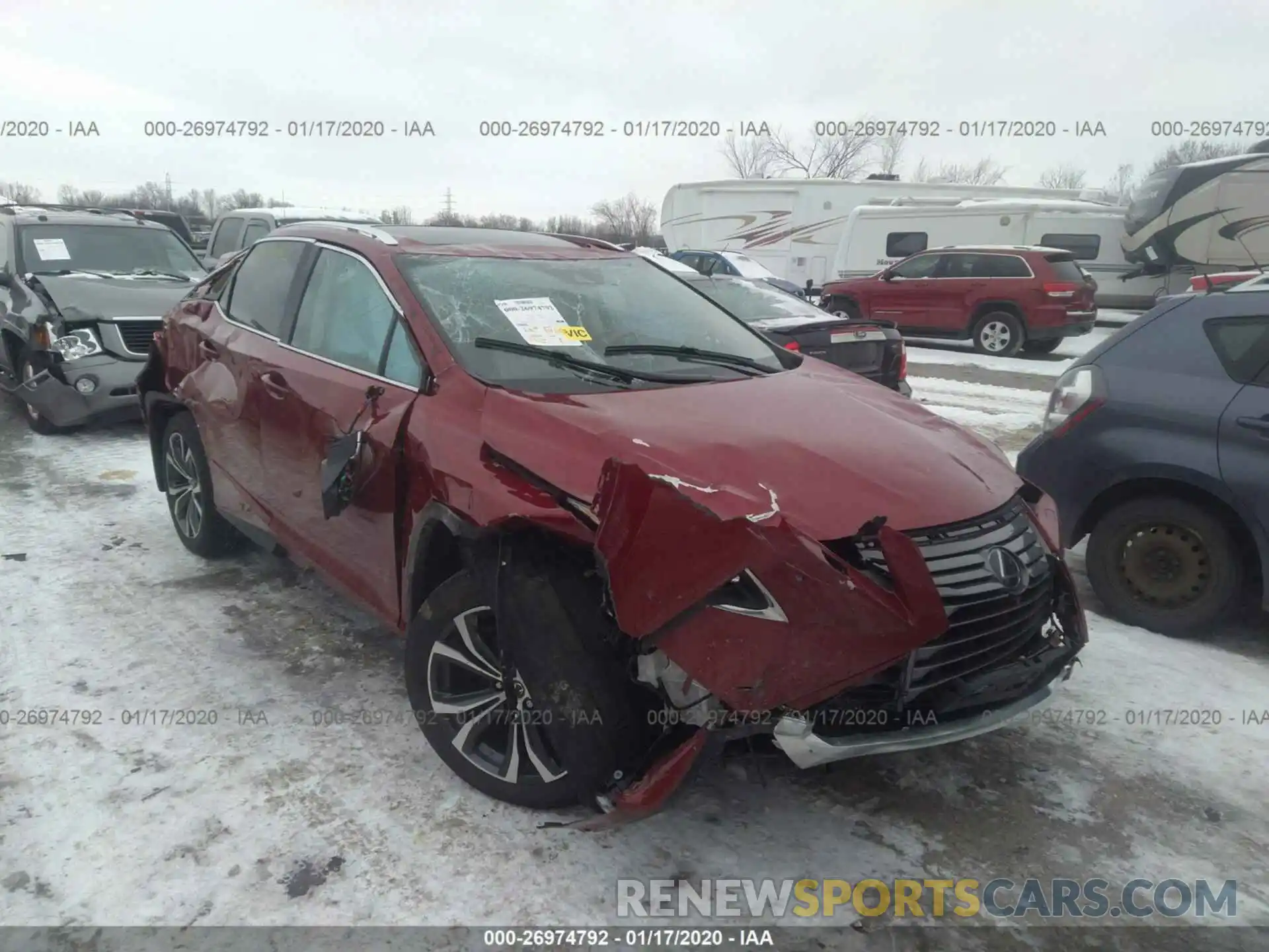 1 Photograph of a damaged car 2T2BZMCA2KC197607 LEXUS RX 2019