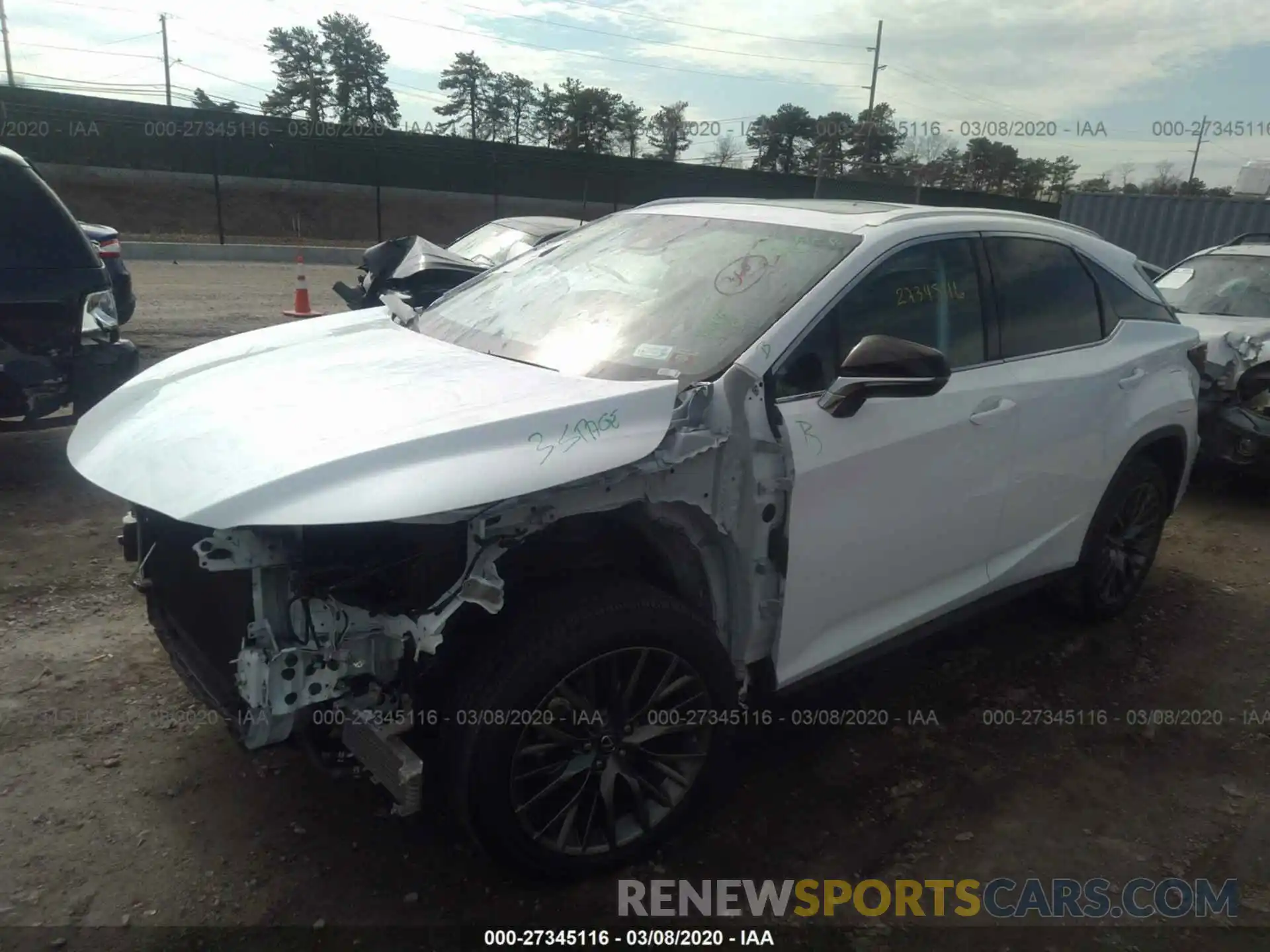 2 Photograph of a damaged car 2T2BZMCA7KC191124 LEXUS RX 2019