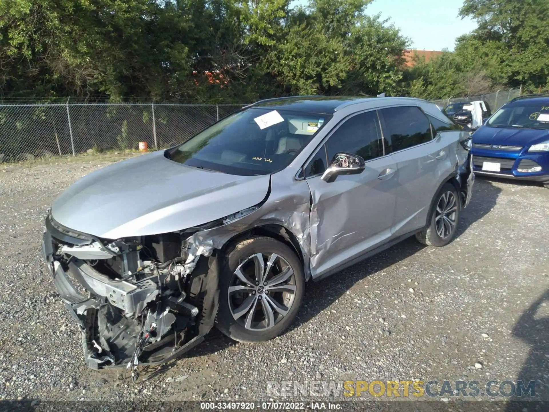 2 Photograph of a damaged car 2T2BZMCA8KC176289 LEXUS RX 2019