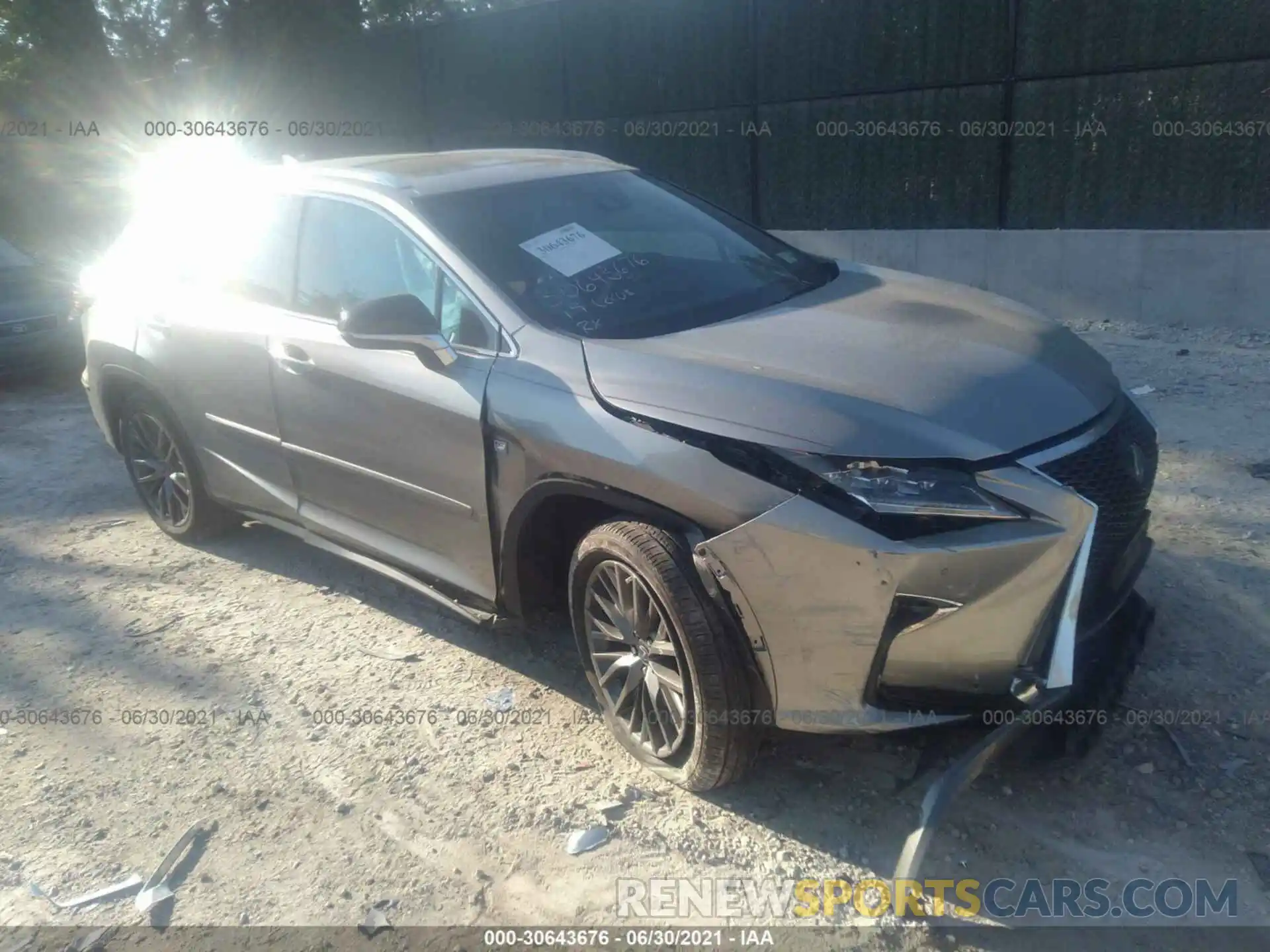 1 Photograph of a damaged car 2T2BZMCA9KC180836 LEXUS RX 2019