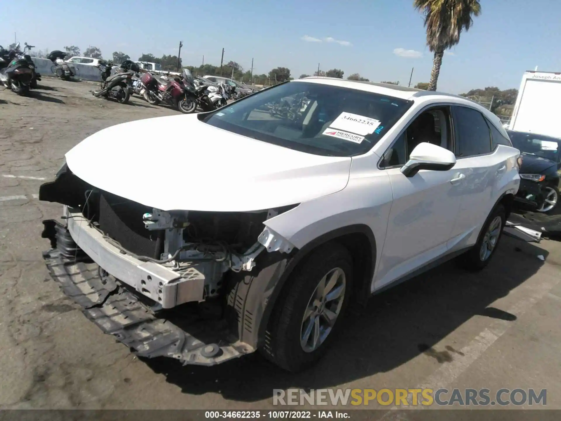 2 Photograph of a damaged car 2T2ZZMCA3KC121425 LEXUS RX 2019