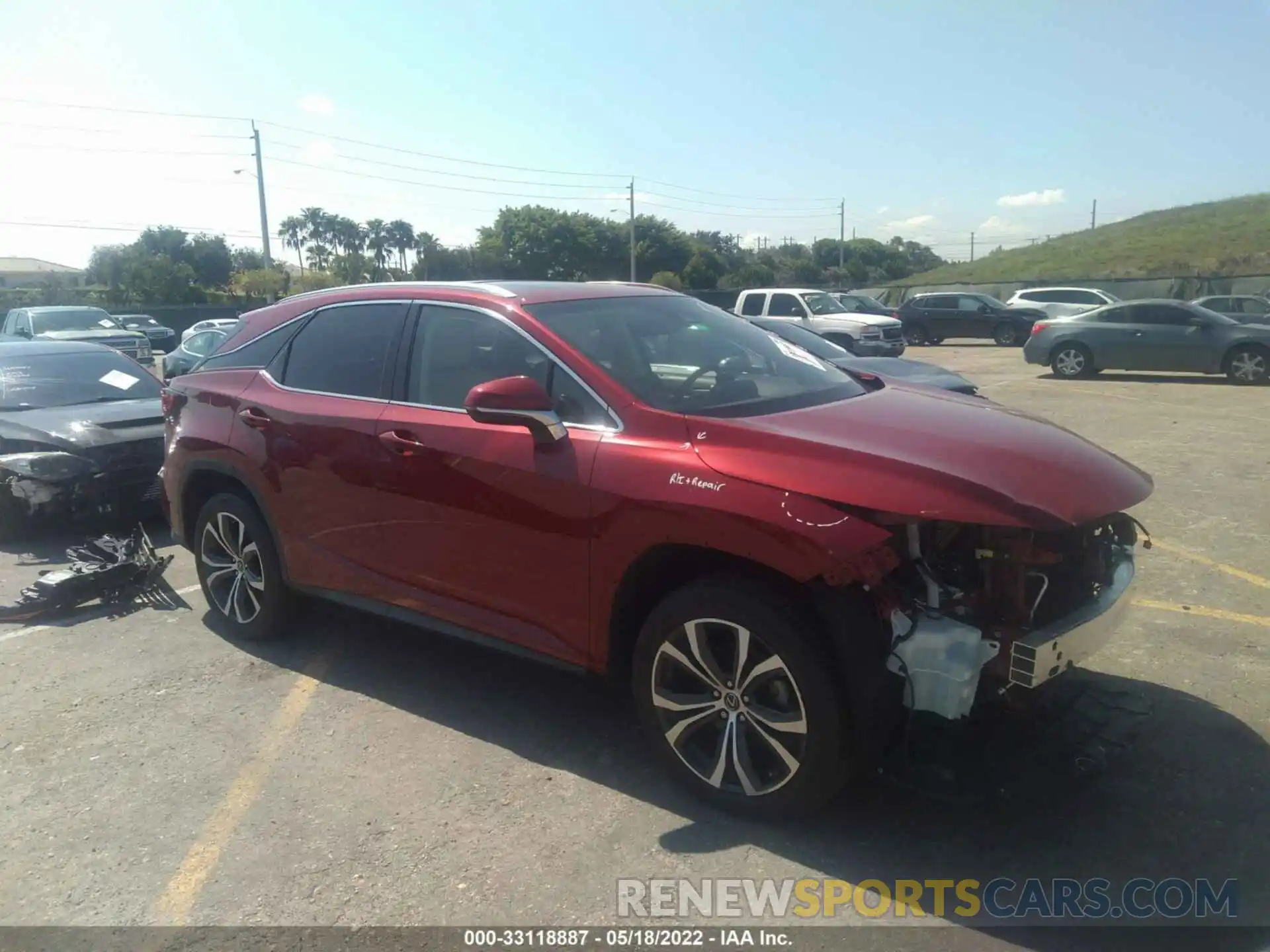 1 Photograph of a damaged car 2T2ZZMCA7KC147655 LEXUS RX 2019