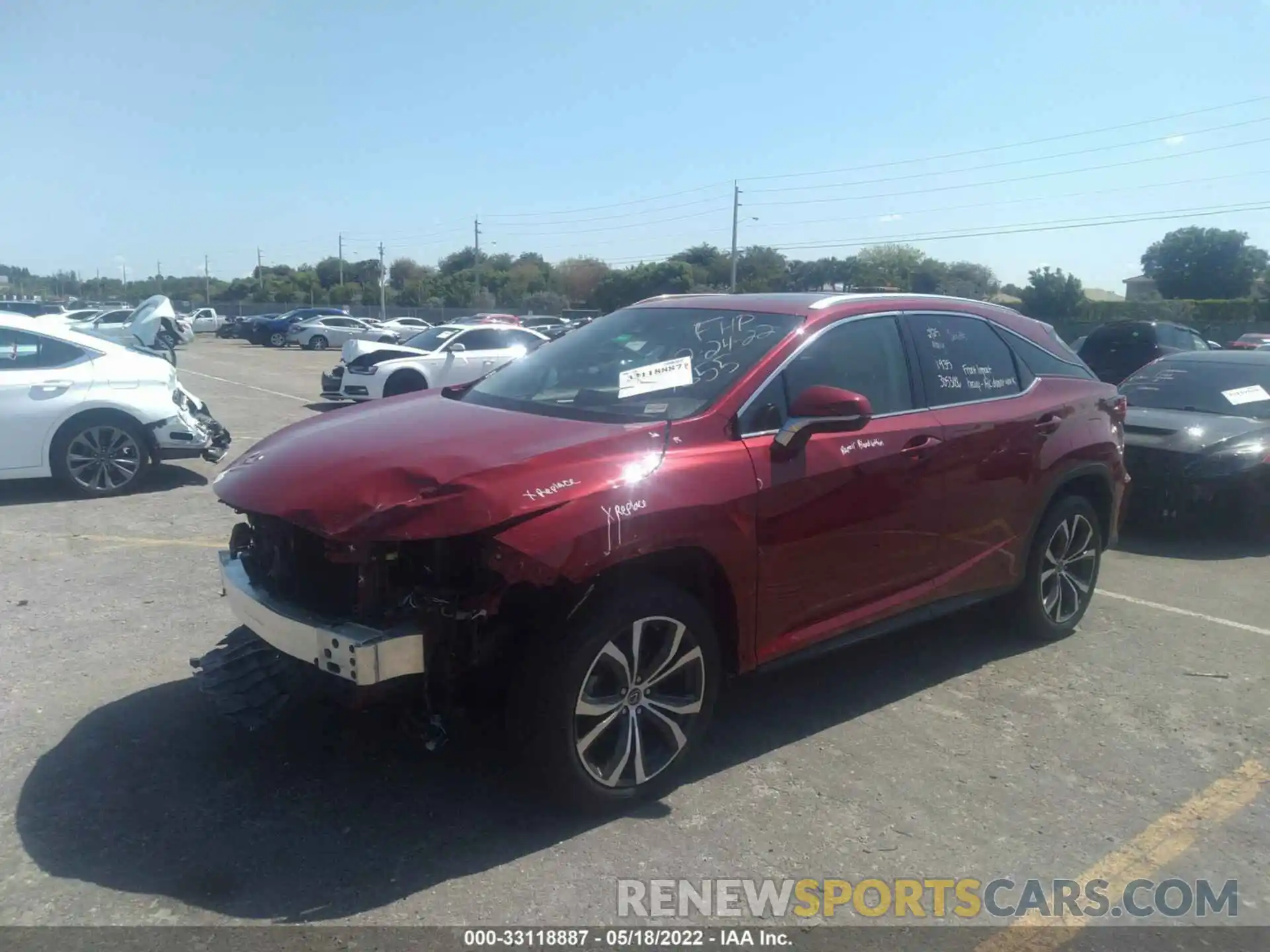 2 Photograph of a damaged car 2T2ZZMCA7KC147655 LEXUS RX 2019