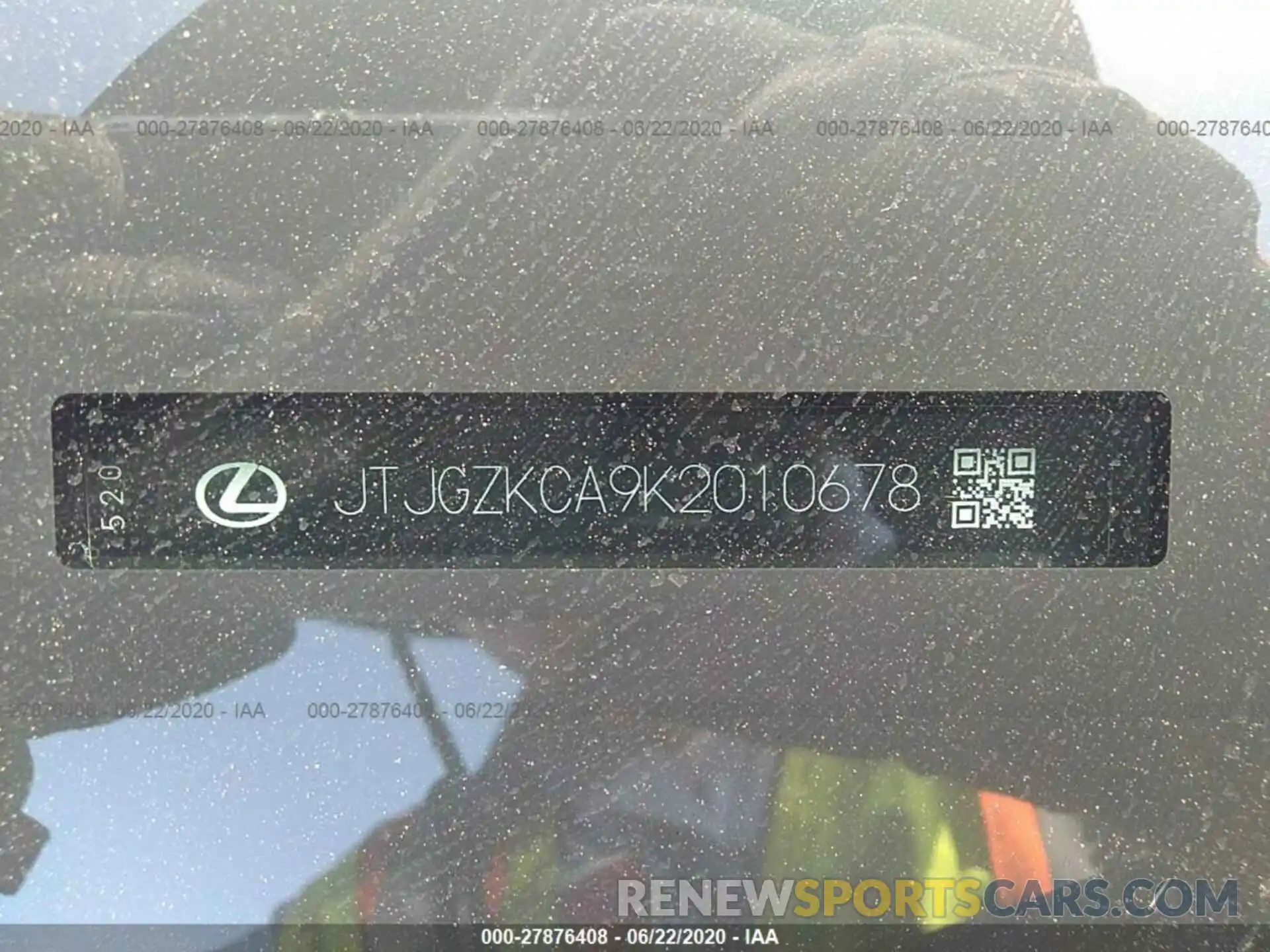 9 Photograph of a damaged car JTJGZKCA9K2010678 LEXUS RX 2019