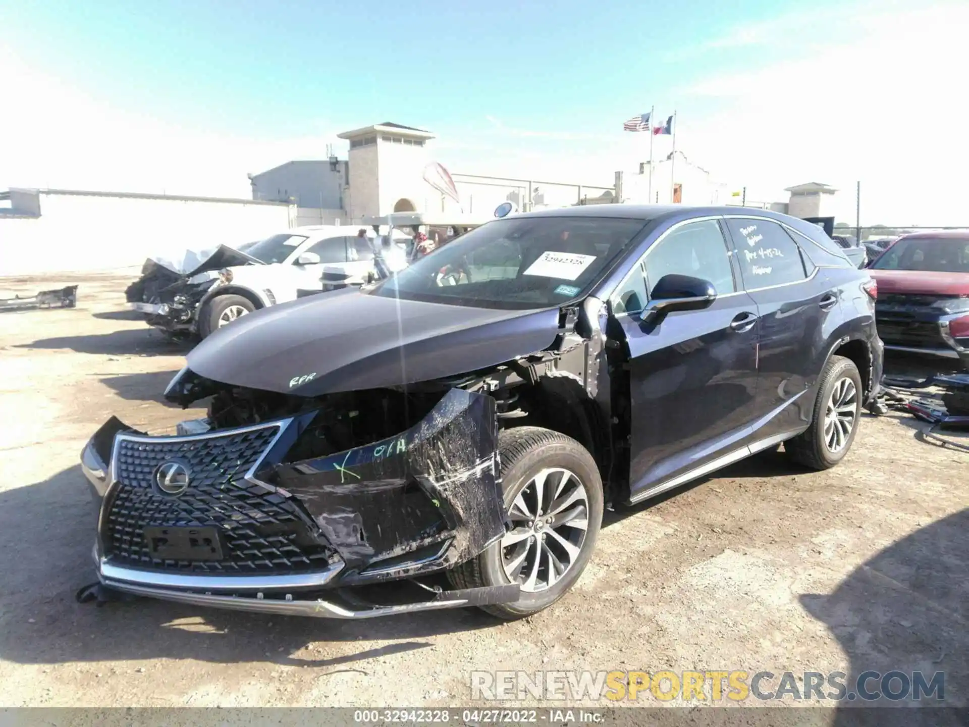 2 Photograph of a damaged car 2T2AZMAA1LC174237 LEXUS RX 2020