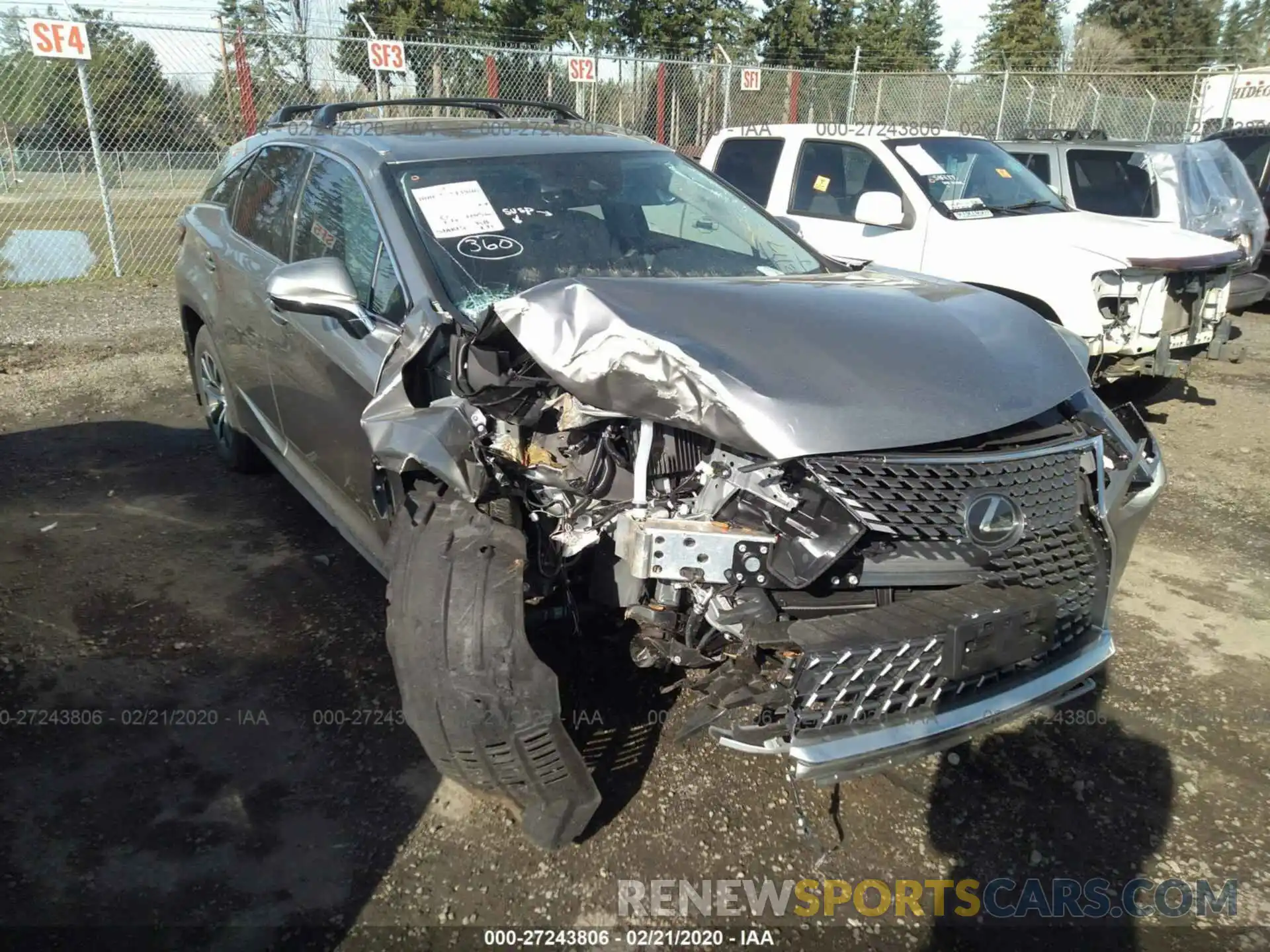 1 Photograph of a damaged car 2T2AZMDA1LC223125 LEXUS RX 2020