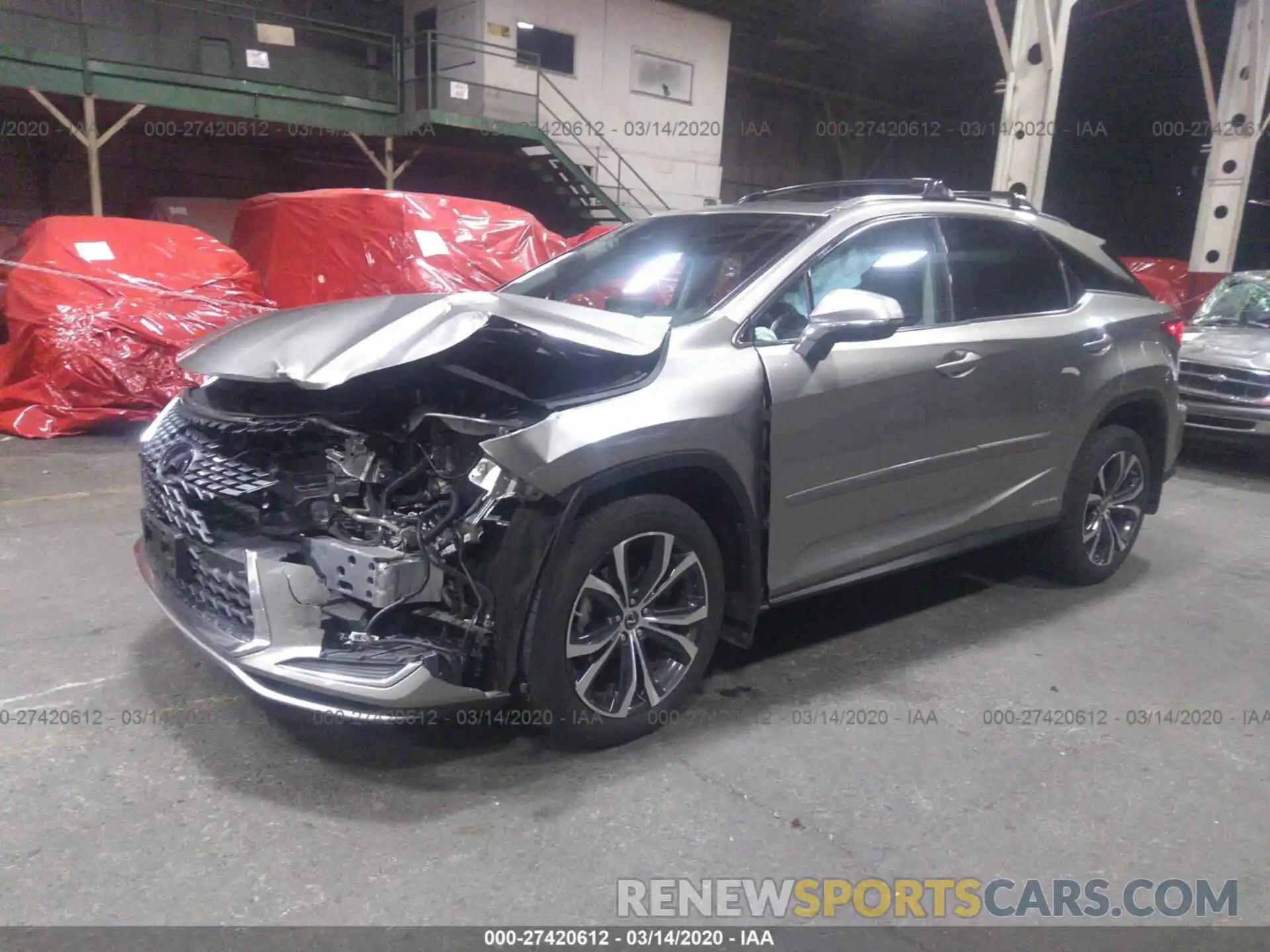 2 Photograph of a damaged car 2T2HGMDA0LC044045 LEXUS RX 2020