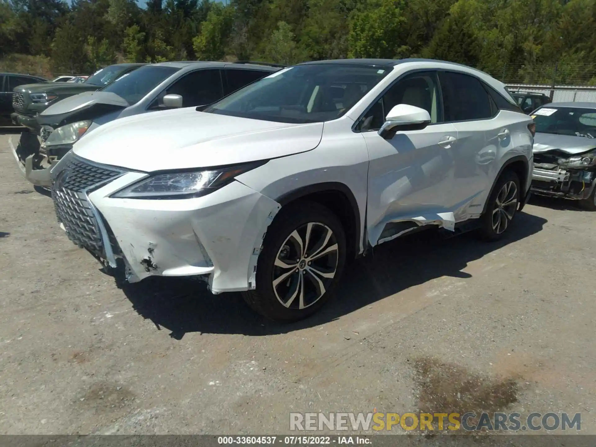 2 Photograph of a damaged car 2T2HGMDA0LC050170 LEXUS RX 2020