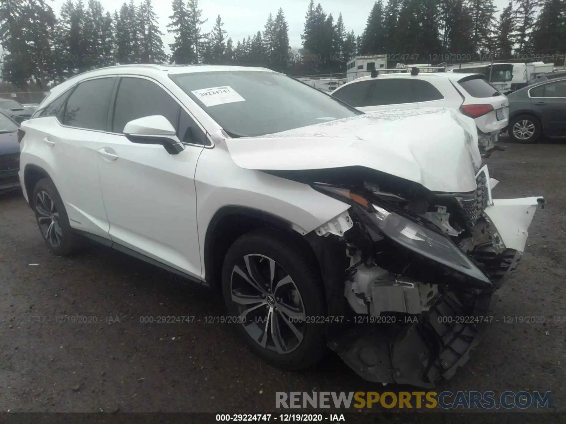 1 Photograph of a damaged car 2T2HGMDA0LC054140 LEXUS RX 2020