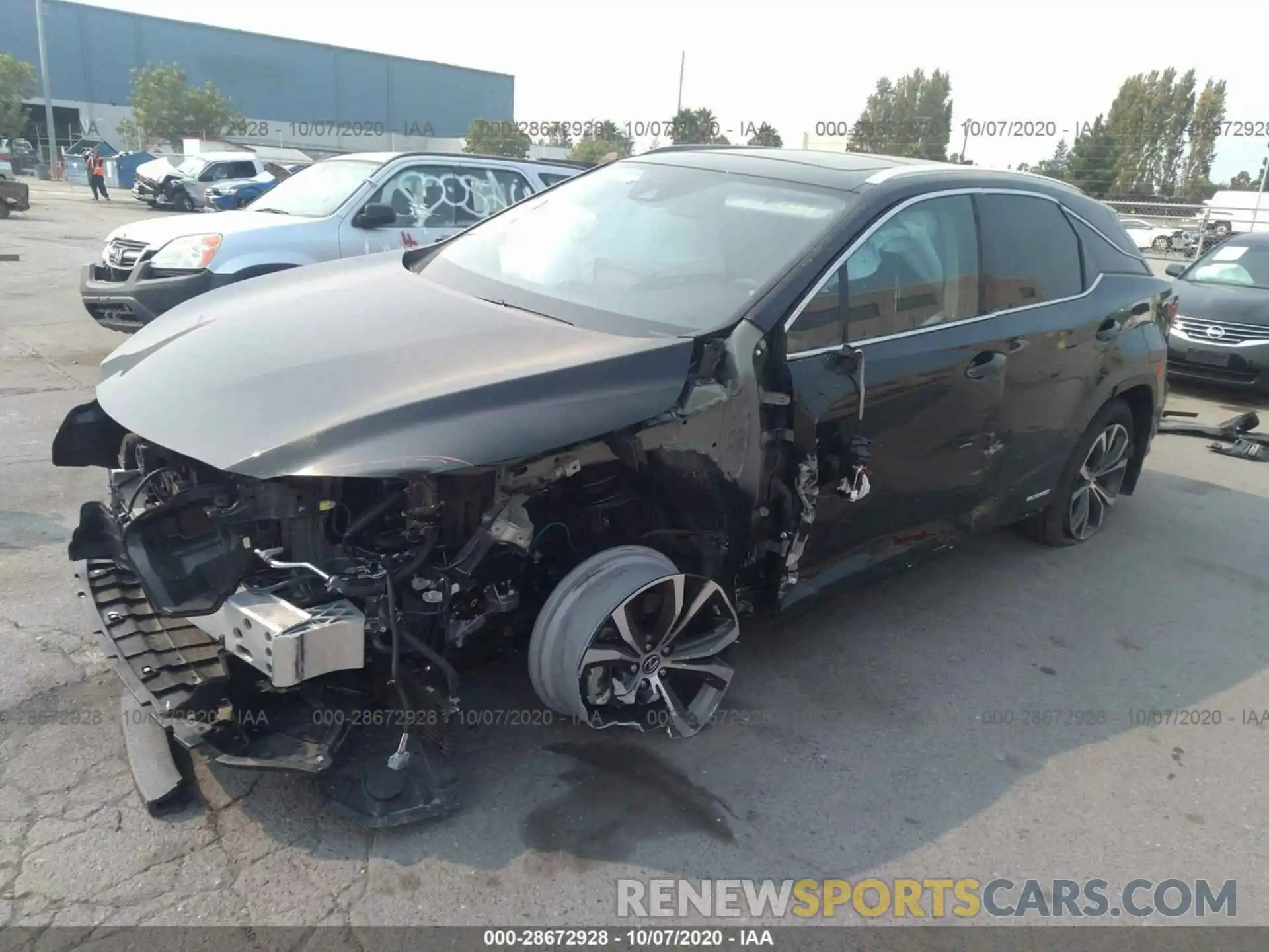 2 Photograph of a damaged car 2T2HGMDA1LC053336 LEXUS RX 2020