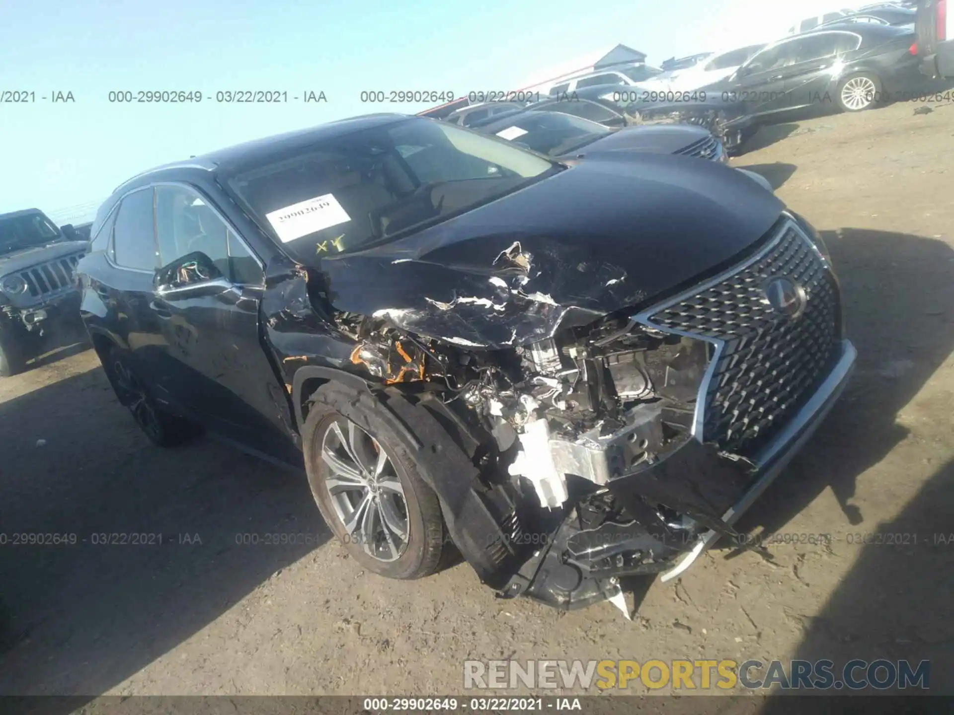 1 Photograph of a damaged car 2T2HGMDA4LC054335 LEXUS RX 2020