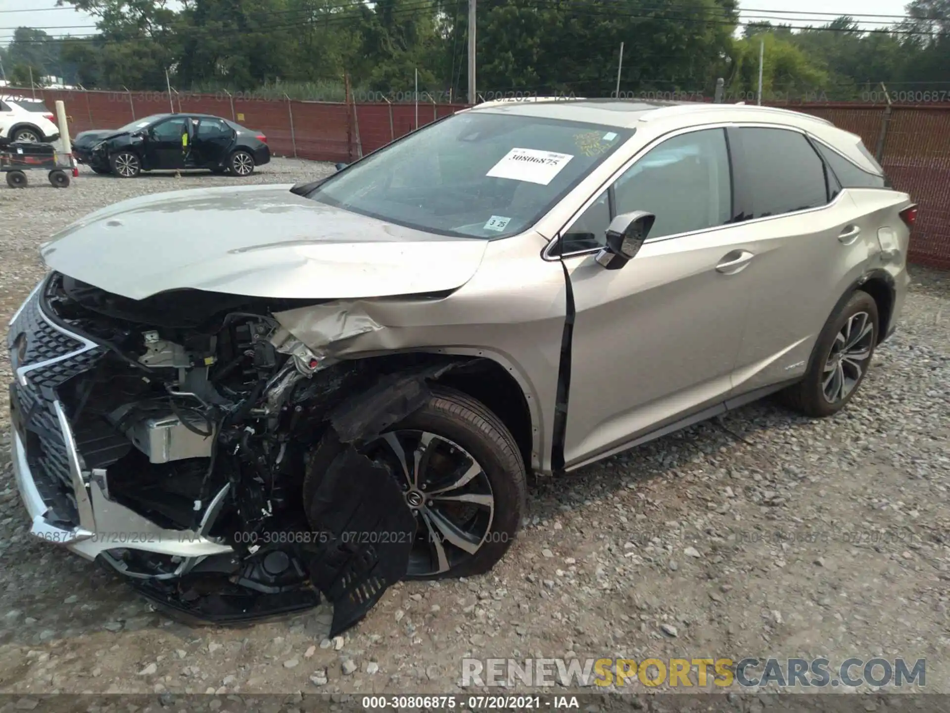 2 Photograph of a damaged car 2T2HGMDA5LC049354 LEXUS RX 2020