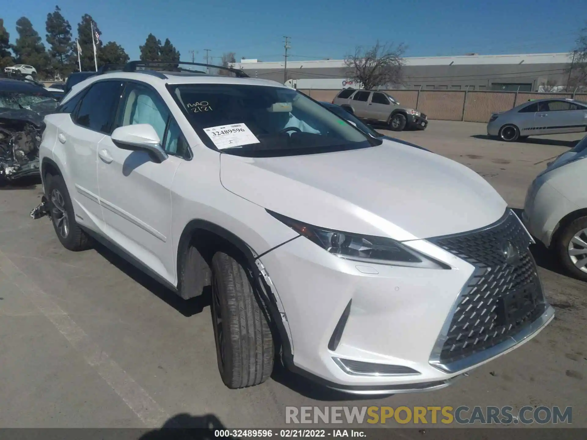 1 Photograph of a damaged car 2T2HGMDA7LC044494 LEXUS RX 2020