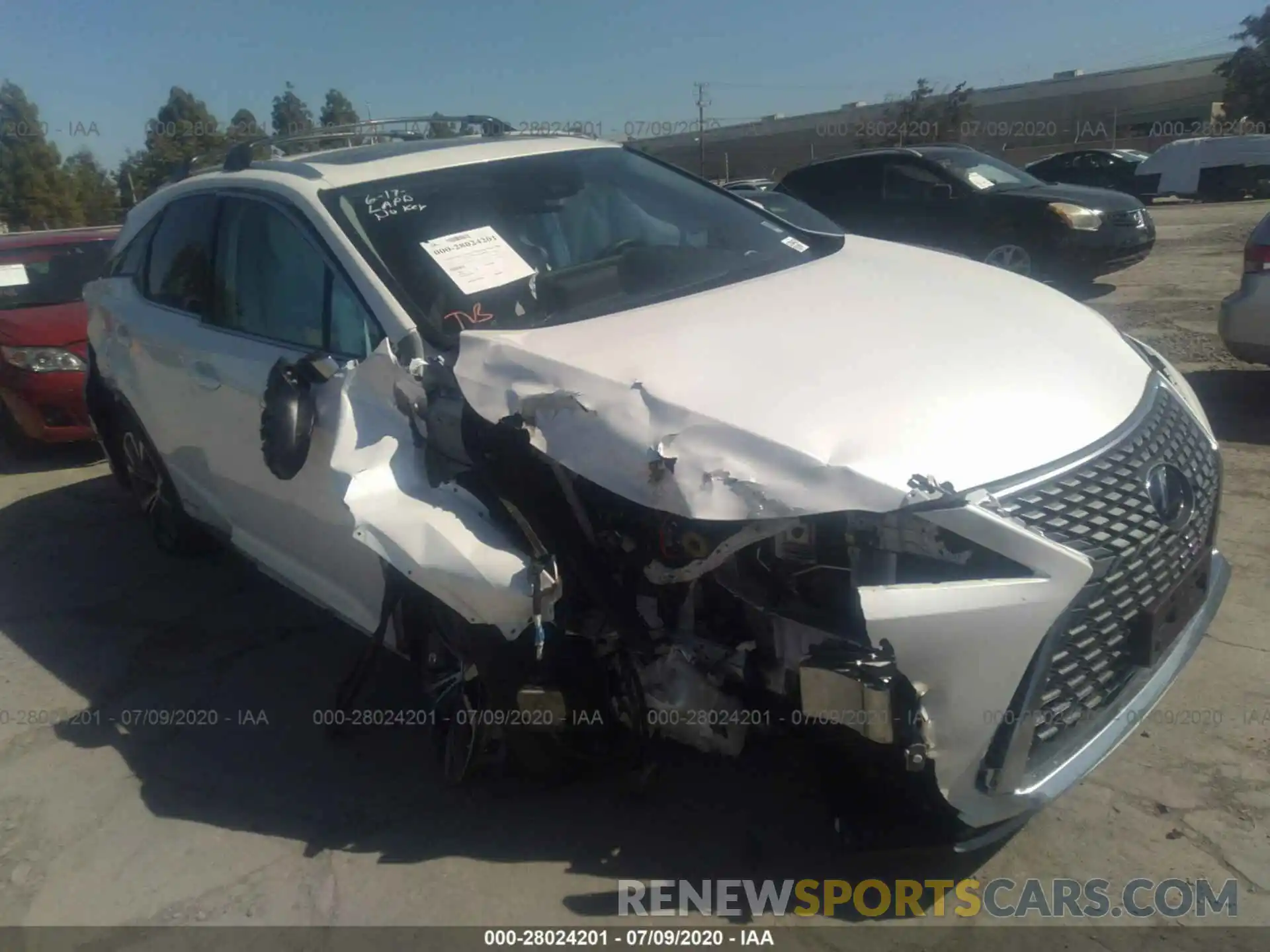 1 Photograph of a damaged car 2T2HGMDA8LC045377 LEXUS RX 2020