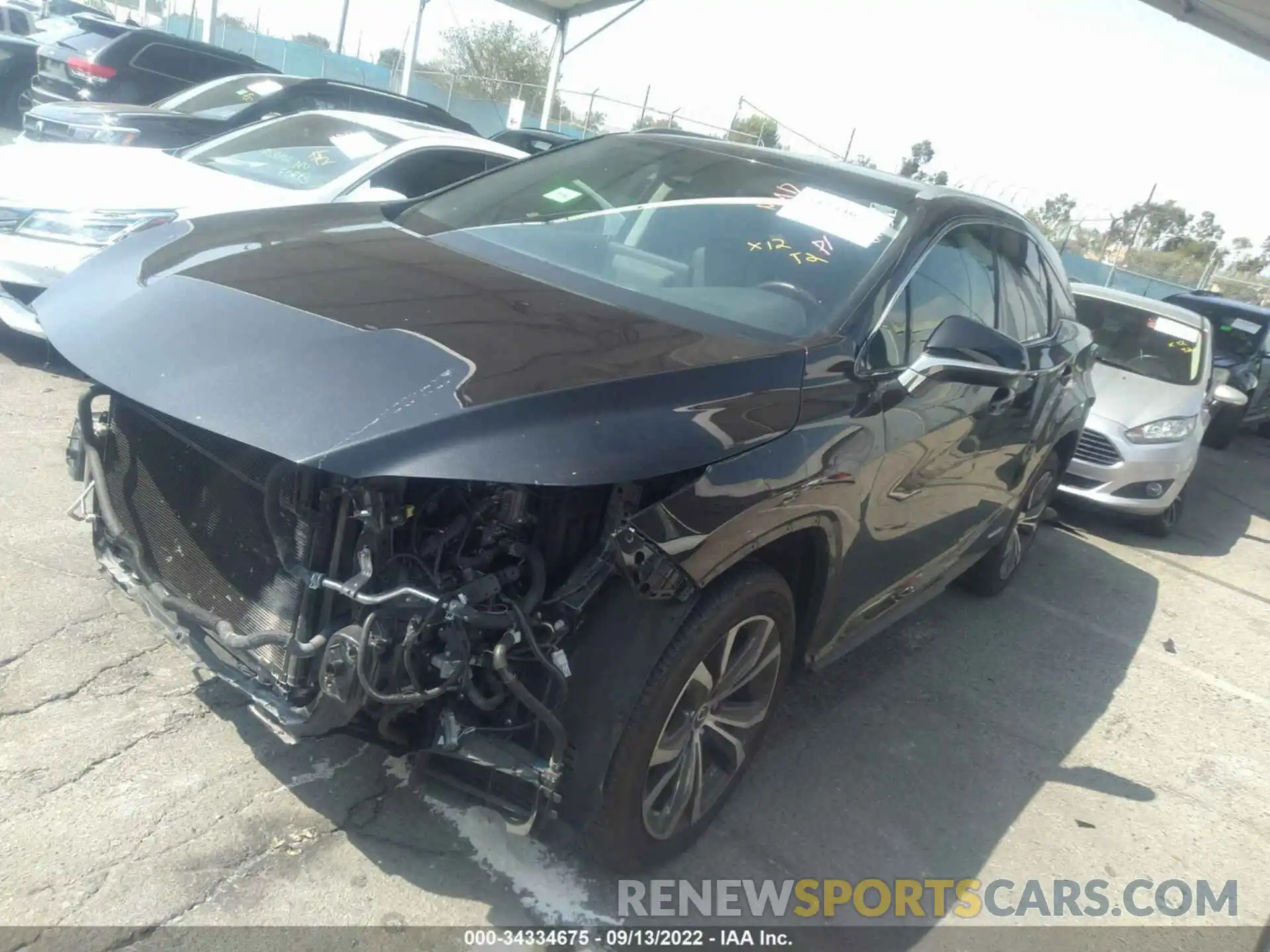 2 Photograph of a damaged car 2T2HGMDA9LC050345 LEXUS RX 2020