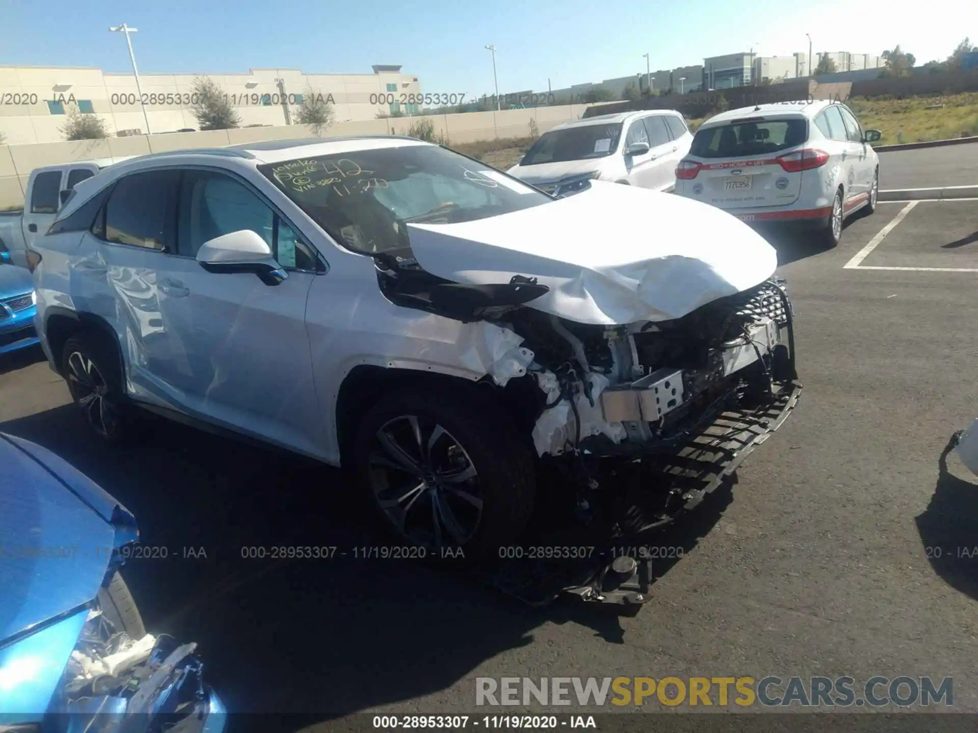 1 Photograph of a damaged car 2T2HZMAA0LC173823 LEXUS RX 2020