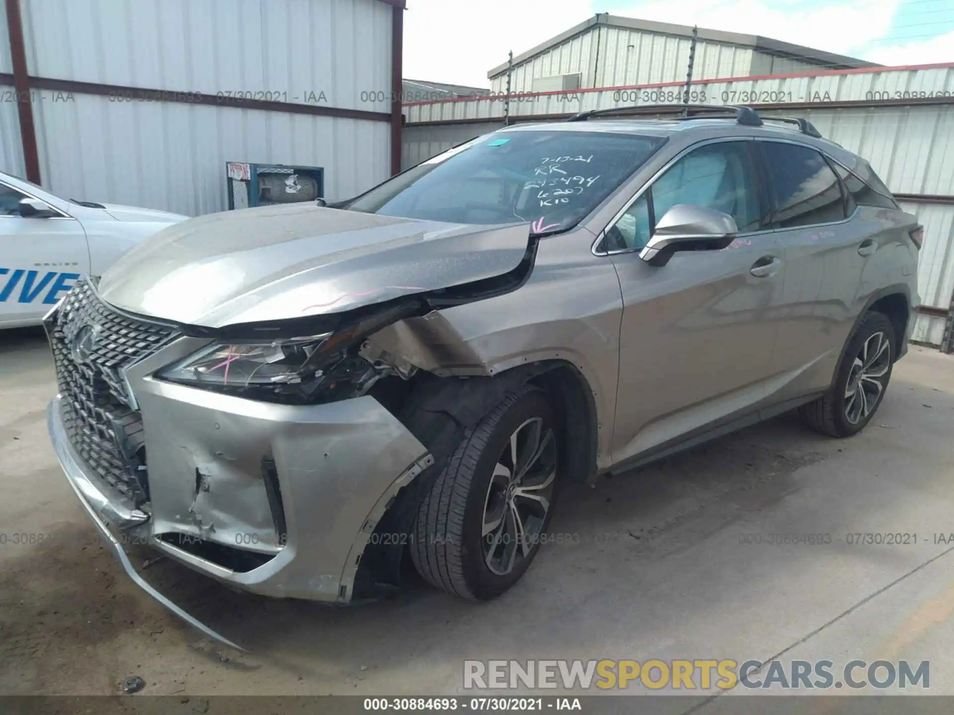 2 Photograph of a damaged car 2T2HZMAA1LC163298 LEXUS RX 2020