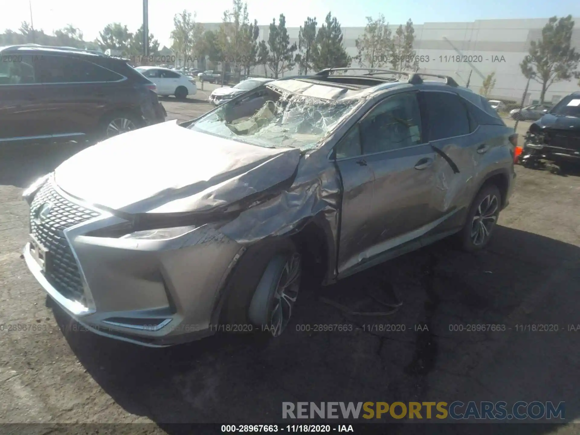 2 Photograph of a damaged car 2T2HZMAA1LC173328 LEXUS RX 2020