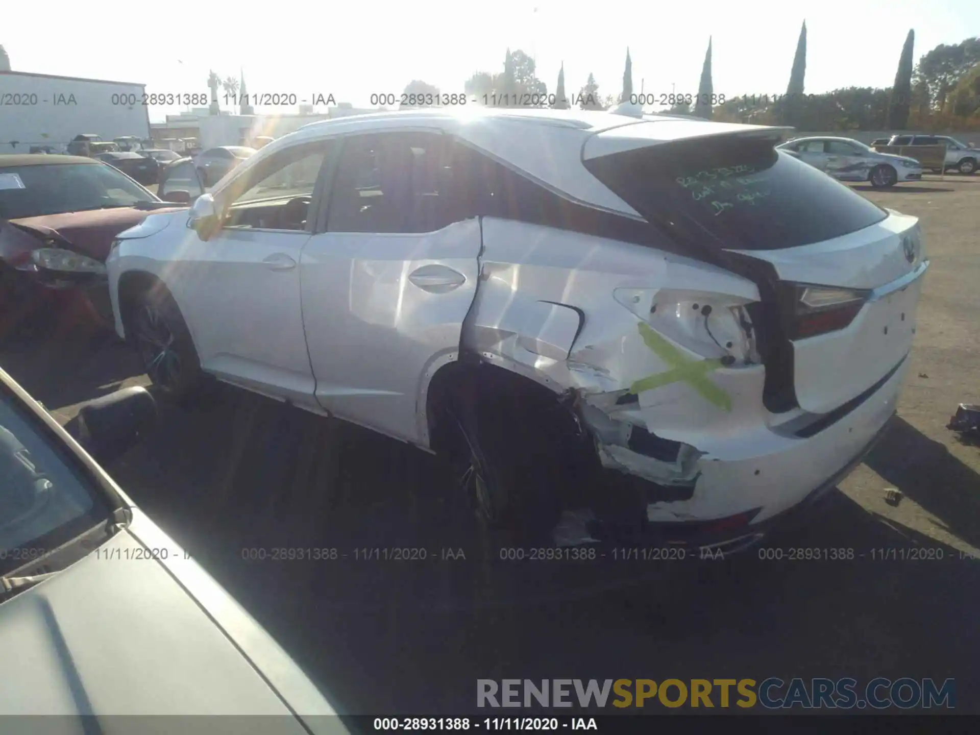 3 Photograph of a damaged car 2T2HZMAA2LC157171 LEXUS RX 2020