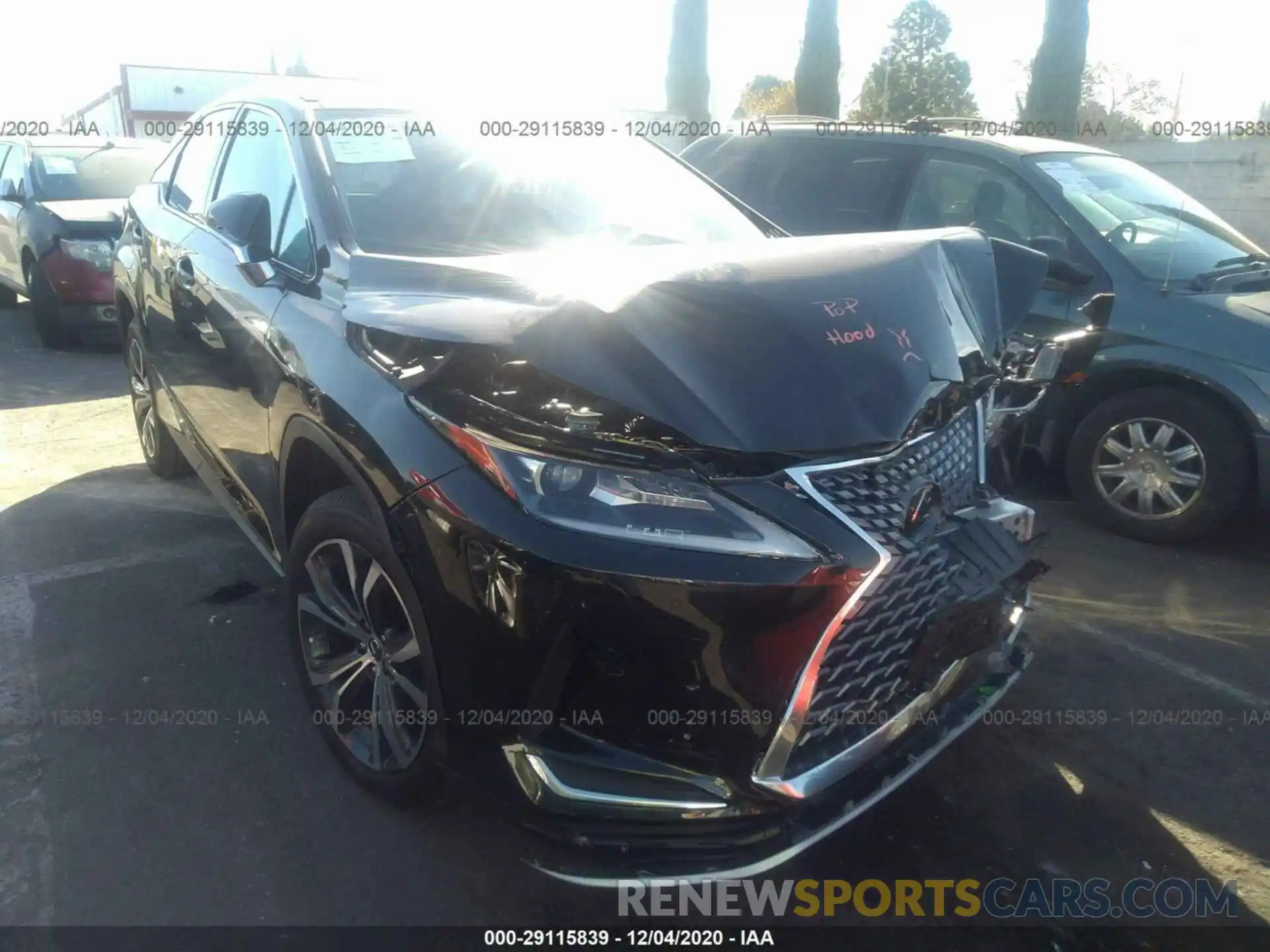 1 Photograph of a damaged car 2T2HZMAA3LC153422 LEXUS RX 2020