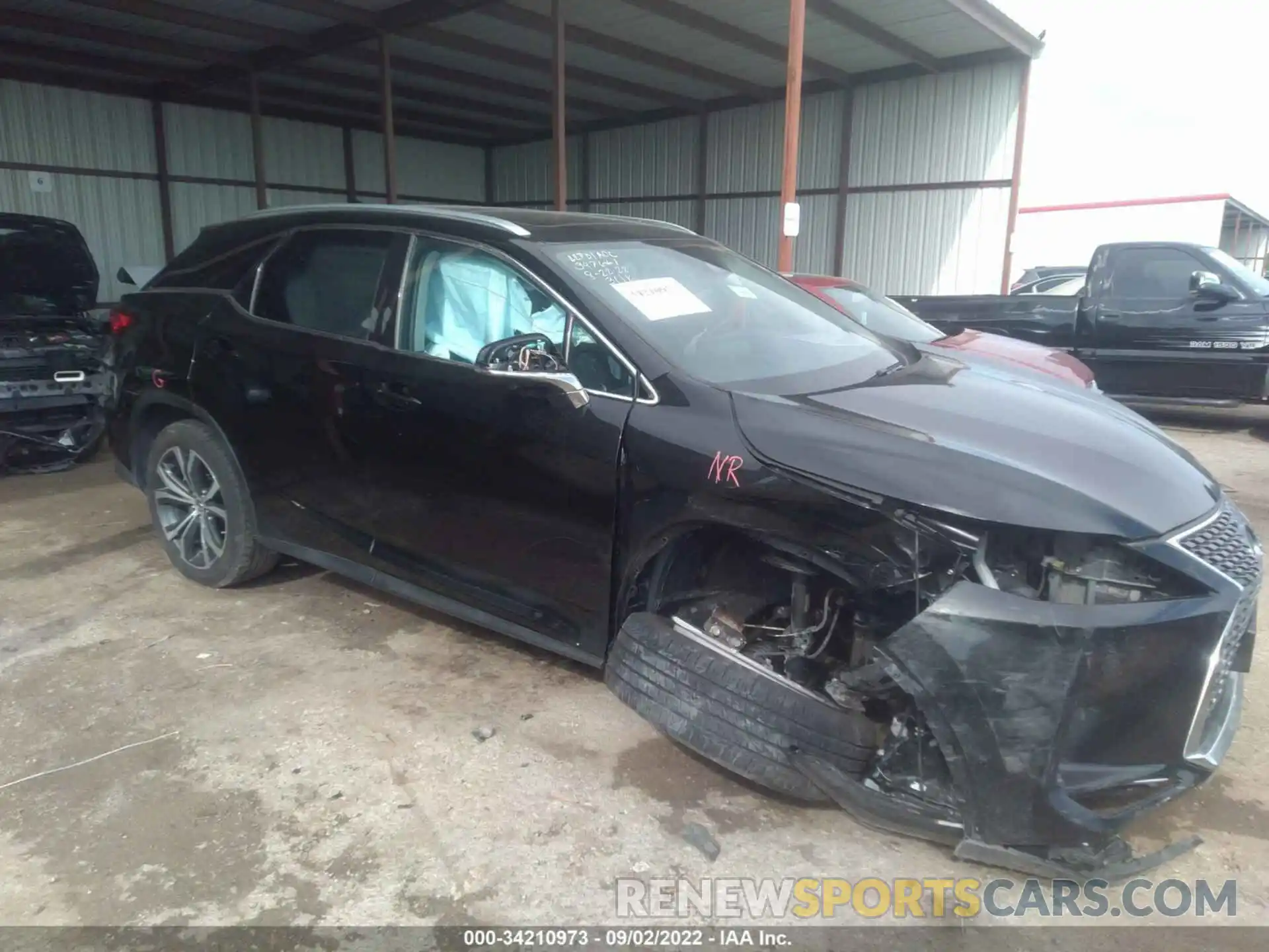 1 Photograph of a damaged car 2T2HZMAA3LC164565 LEXUS RX 2020