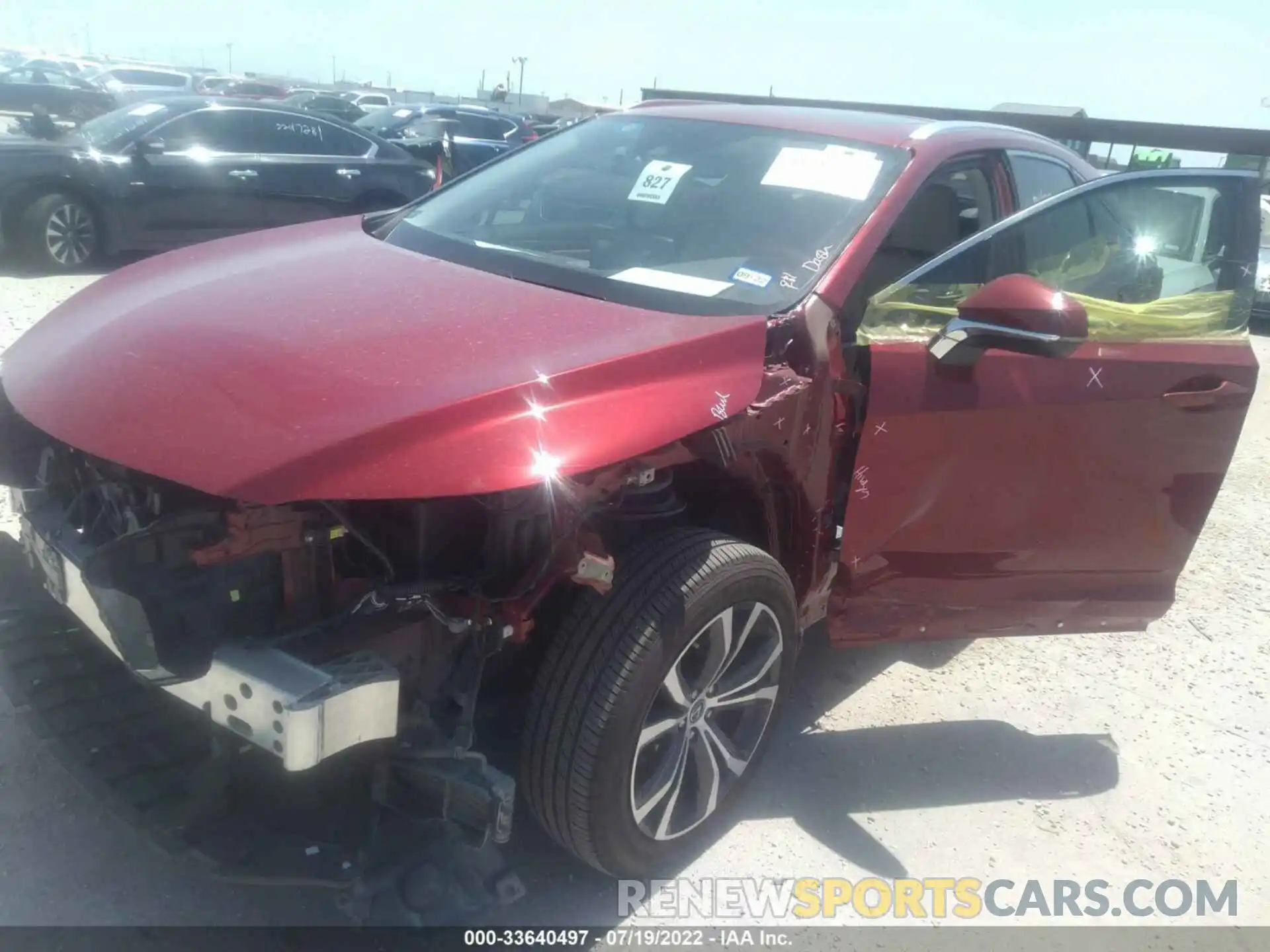 2 Photograph of a damaged car 2T2HZMAA7LC152922 LEXUS RX 2020