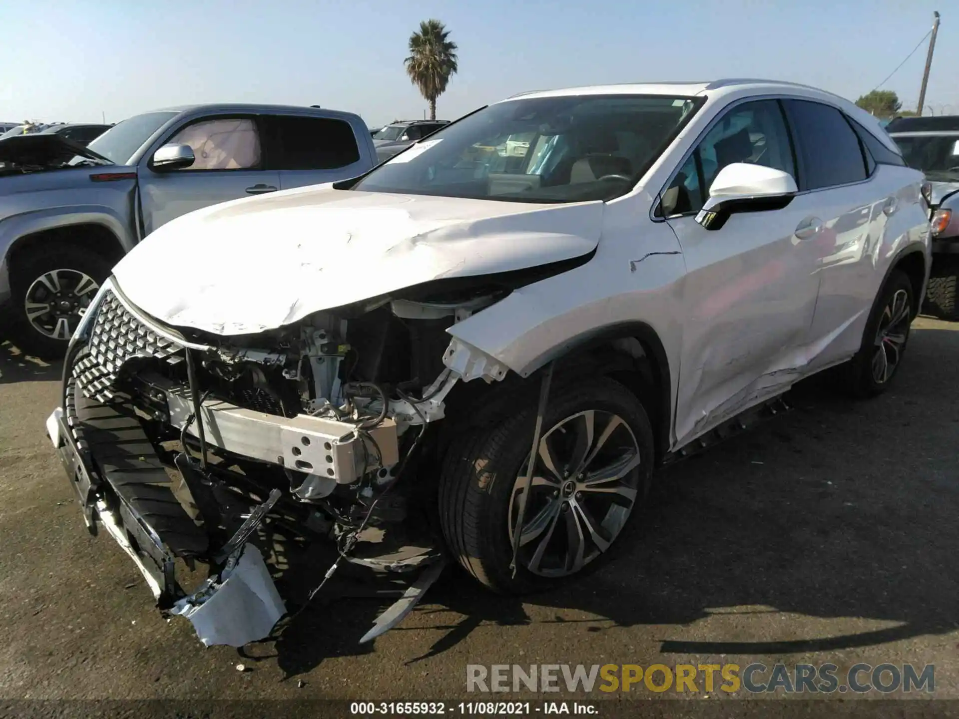 2 Photograph of a damaged car 2T2HZMAA7LC158834 LEXUS RX 2020