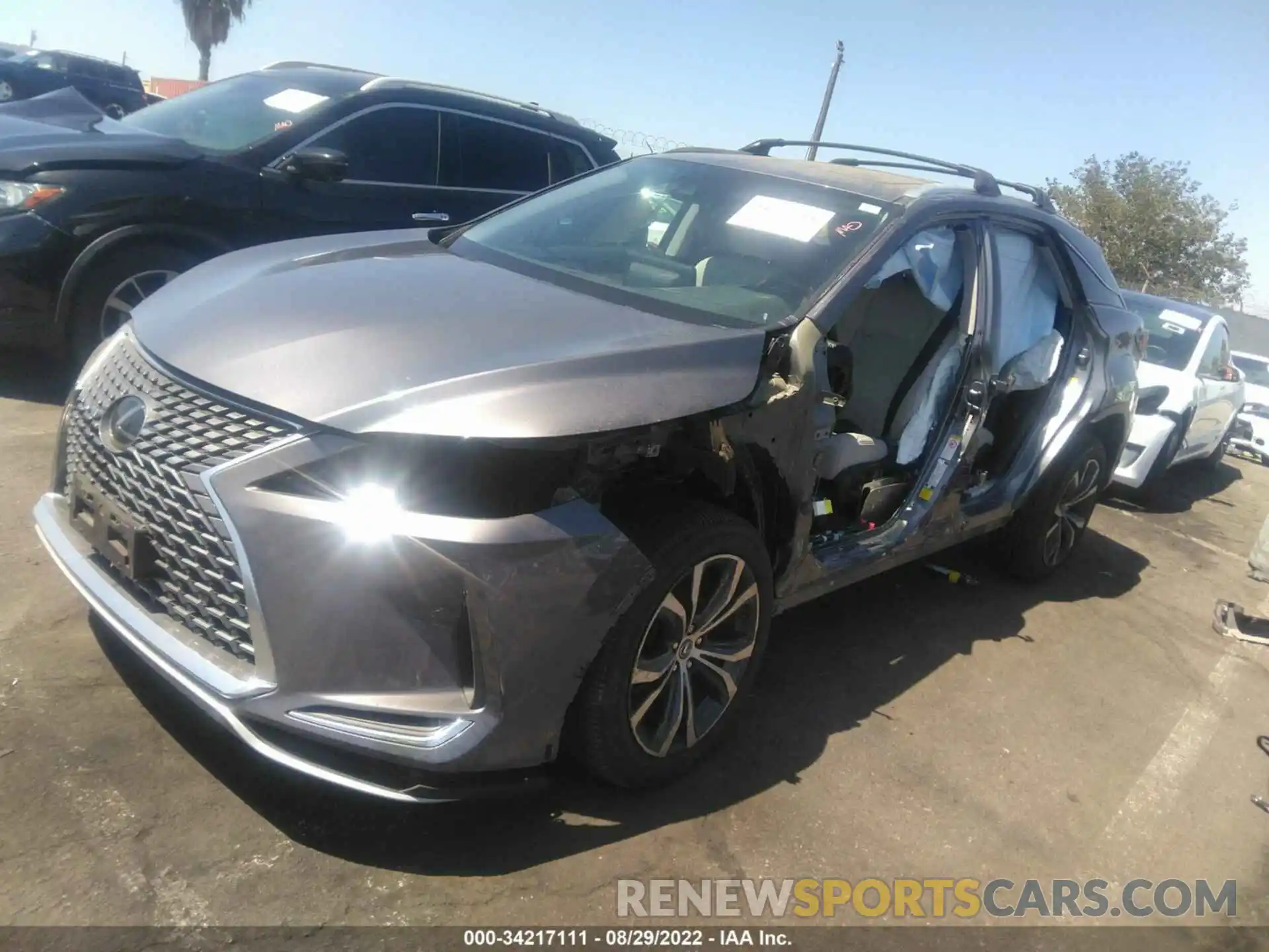 2 Photograph of a damaged car 2T2HZMAA9LC154185 LEXUS RX 2020