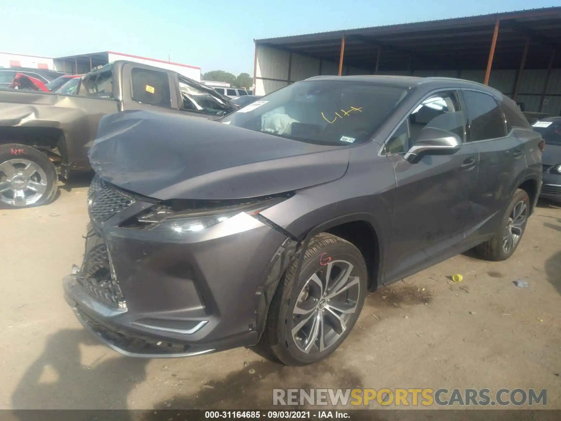 2 Photograph of a damaged car 2T2HZMDA0LC257989 LEXUS RX 2020