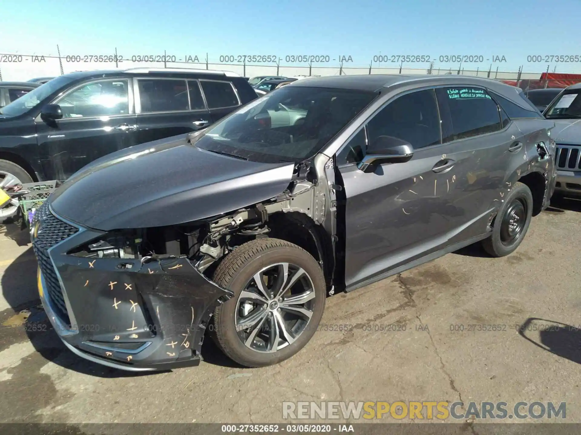 2 Photograph of a damaged car 2T2HZMDA2LC227795 LEXUS RX 2020