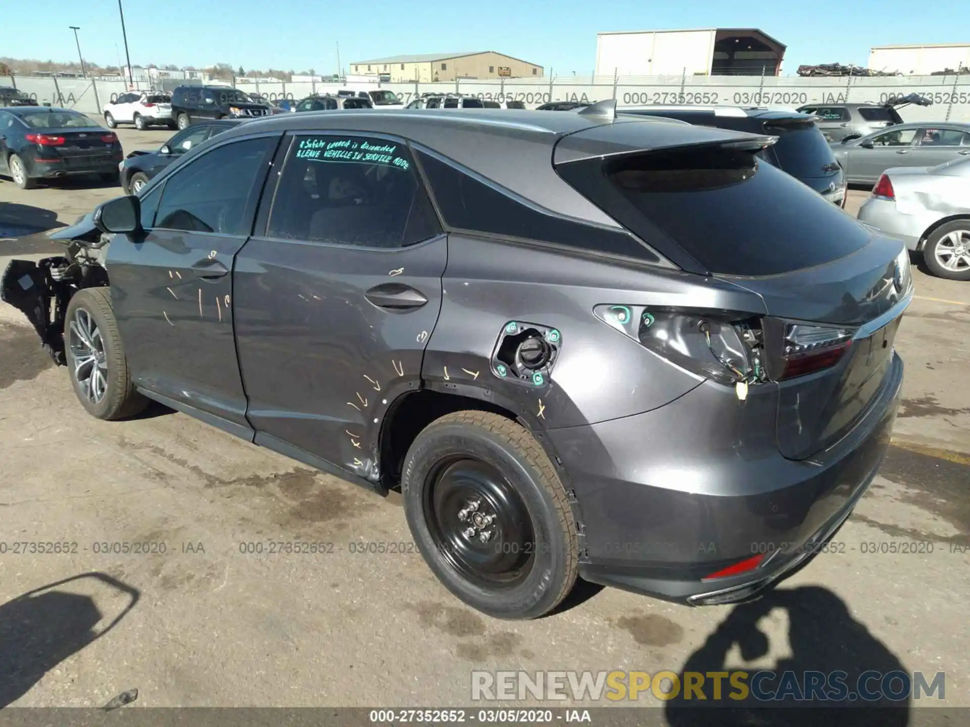 3 Photograph of a damaged car 2T2HZMDA2LC227795 LEXUS RX 2020