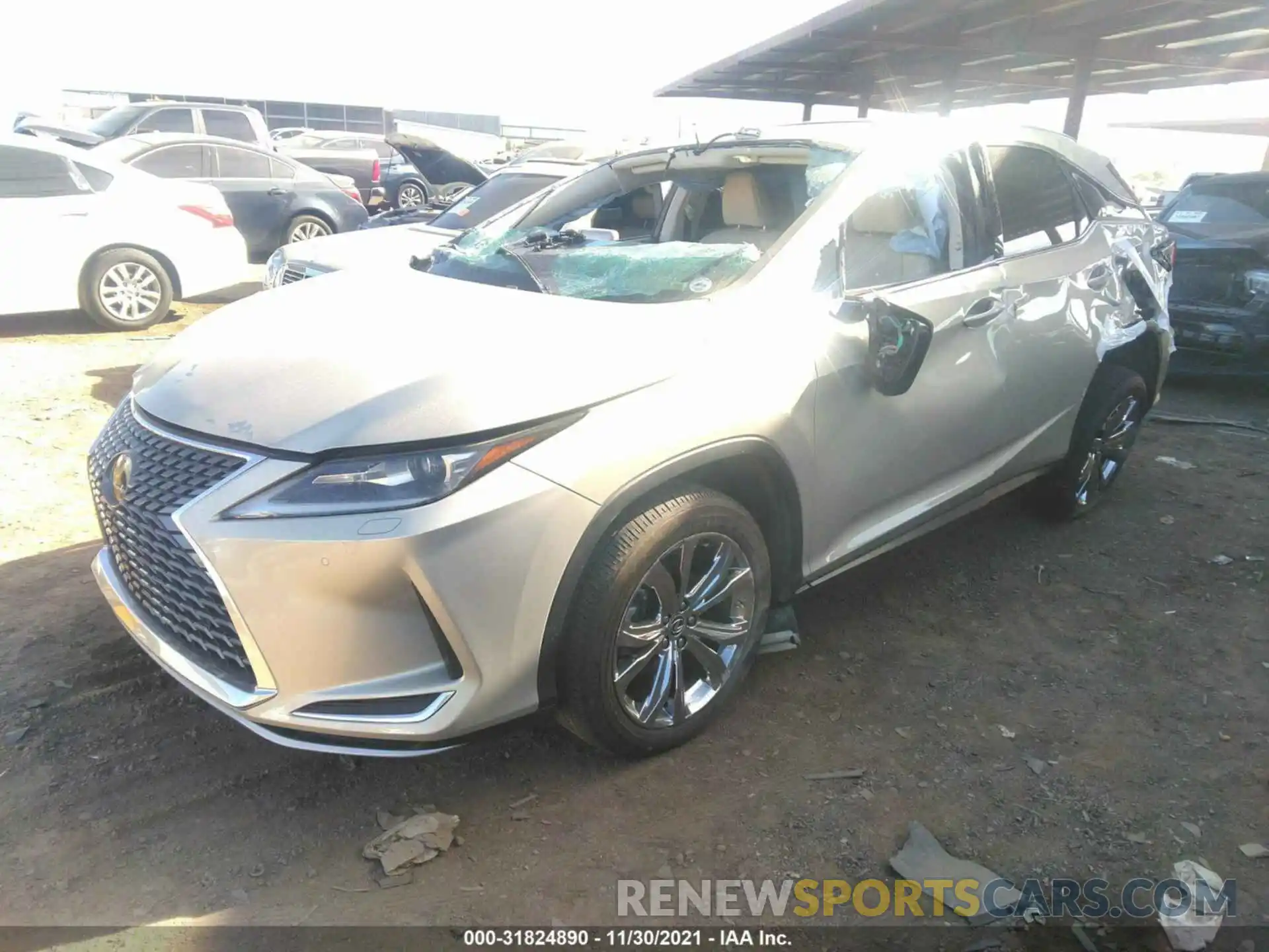 2 Photograph of a damaged car 2T2HZMDA3LC239373 LEXUS RX 2020