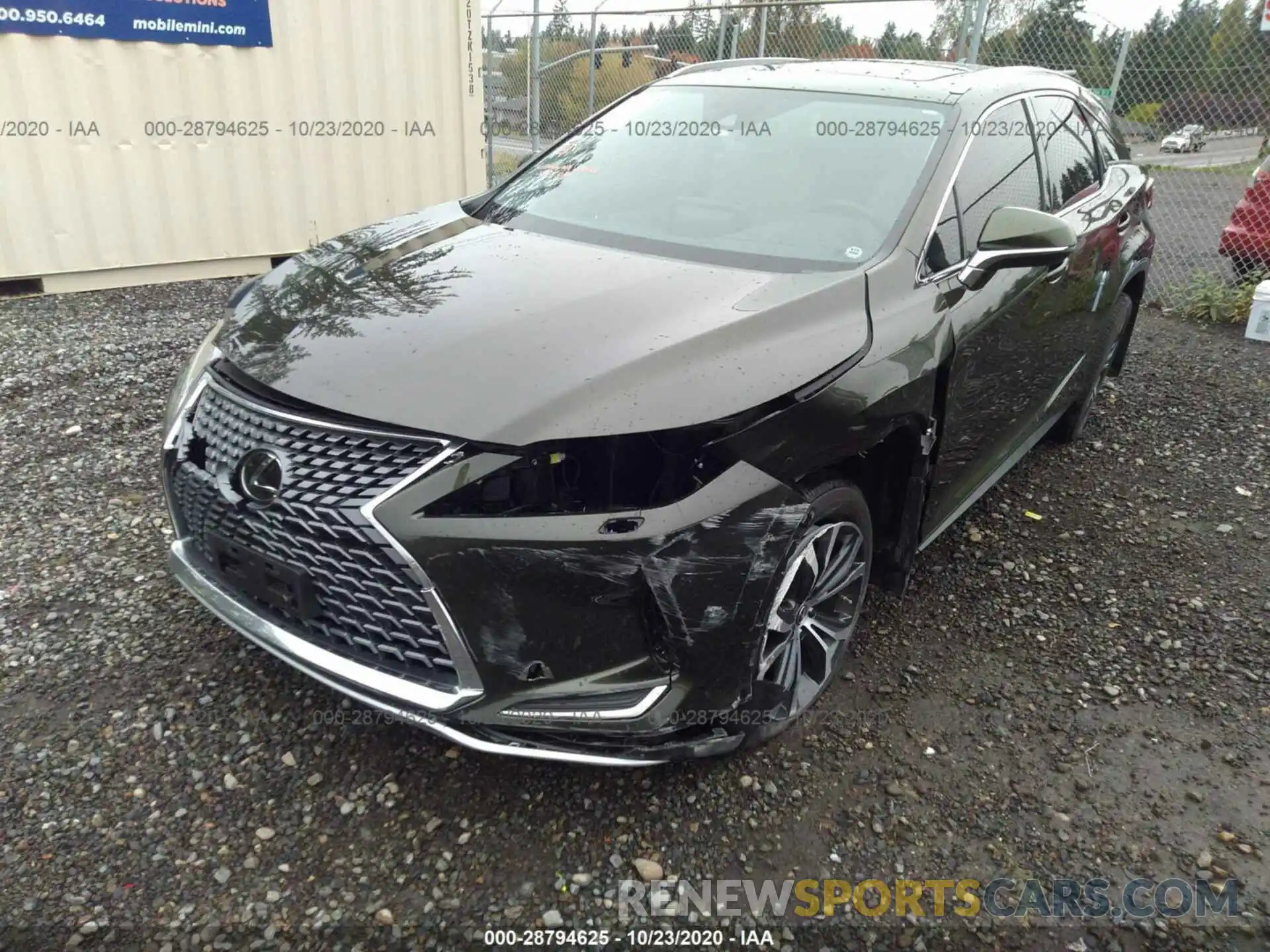 2 Photograph of a damaged car 2T2HZMDA5LC230061 LEXUS RX 2020