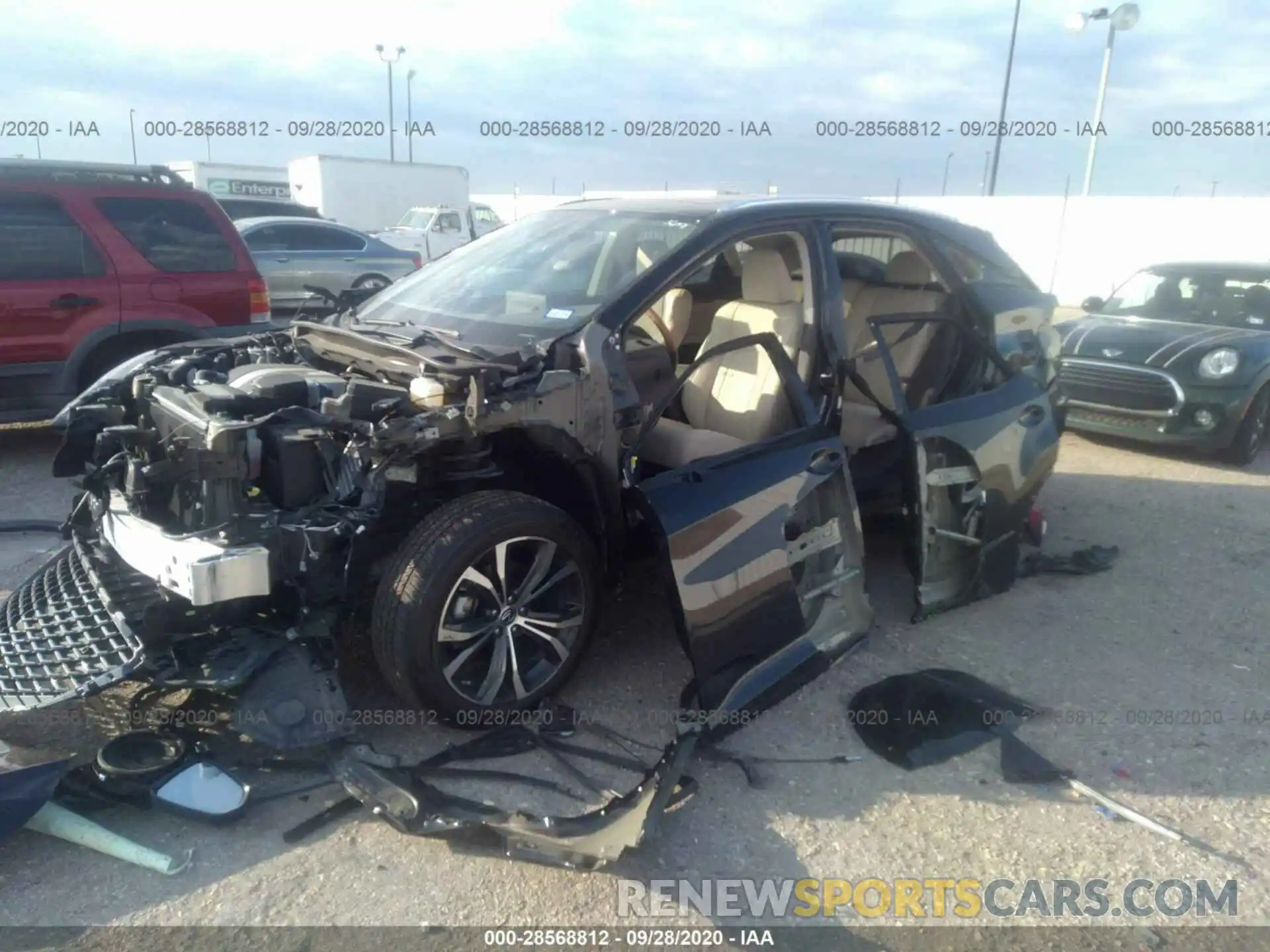 2 Photograph of a damaged car 2T2HZMDA7LC228893 LEXUS RX 2020