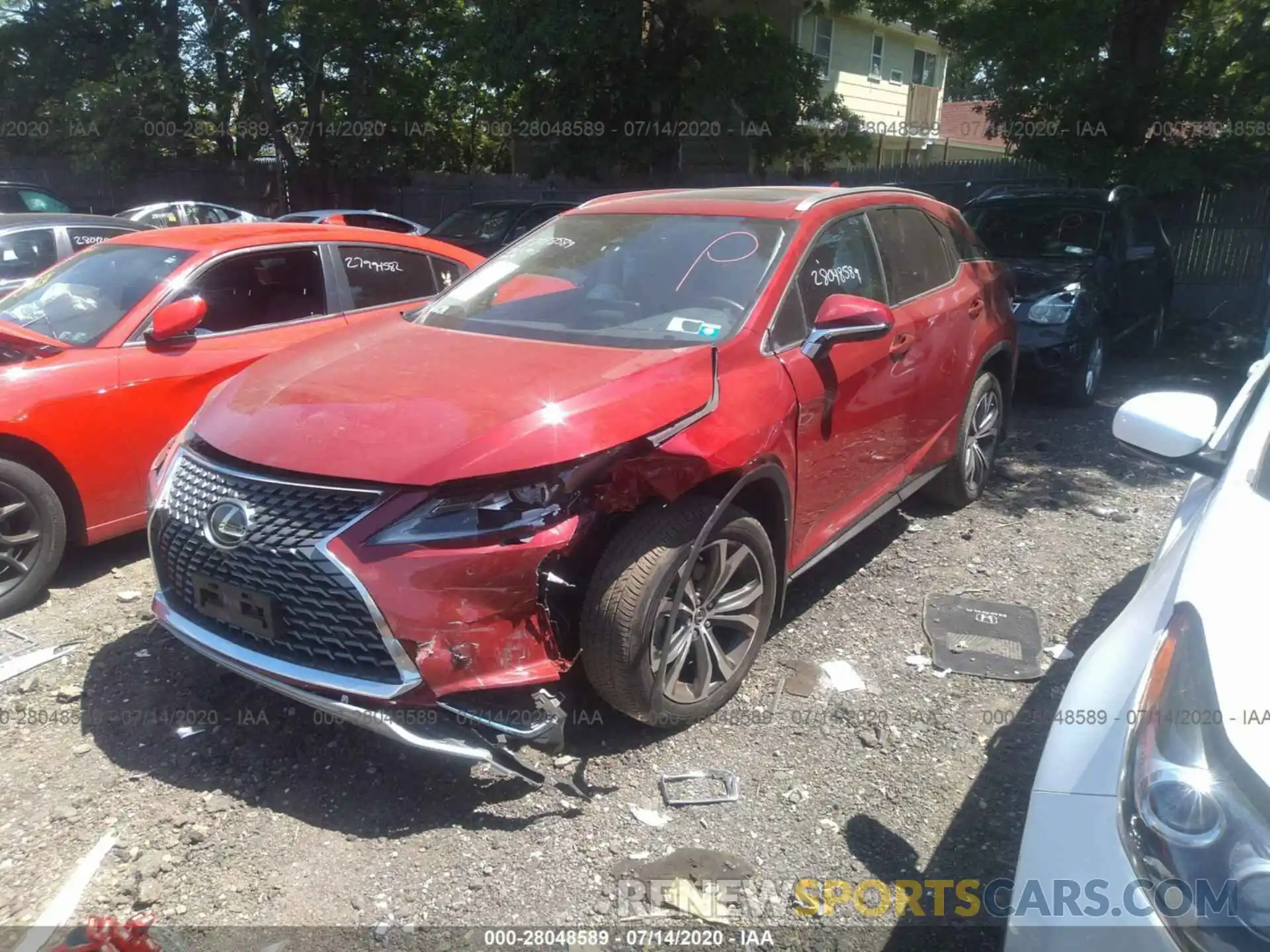 2 Photograph of a damaged car 2T2HZMDAXLC233926 LEXUS RX 2020